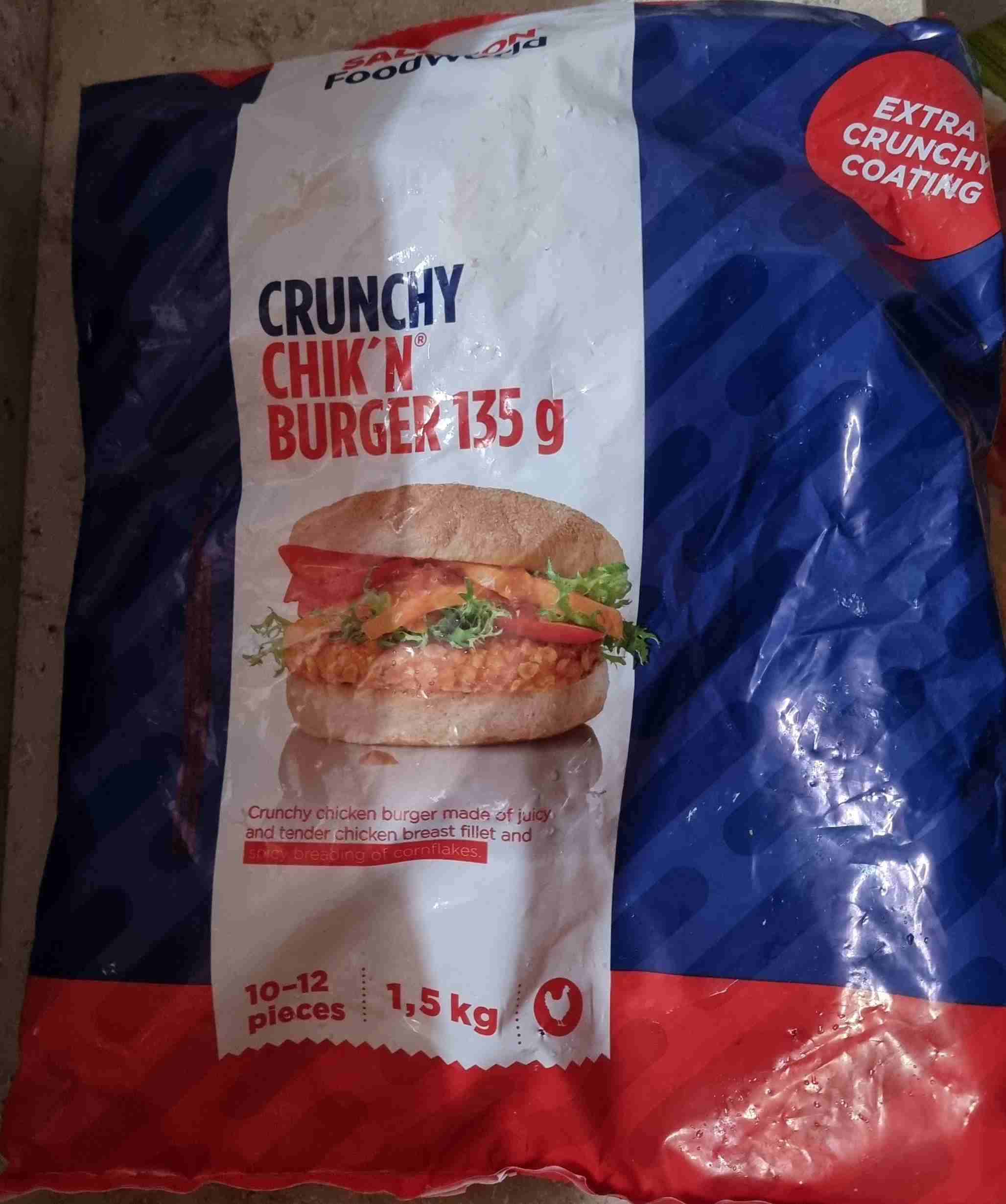 Crunchy chik'n burger