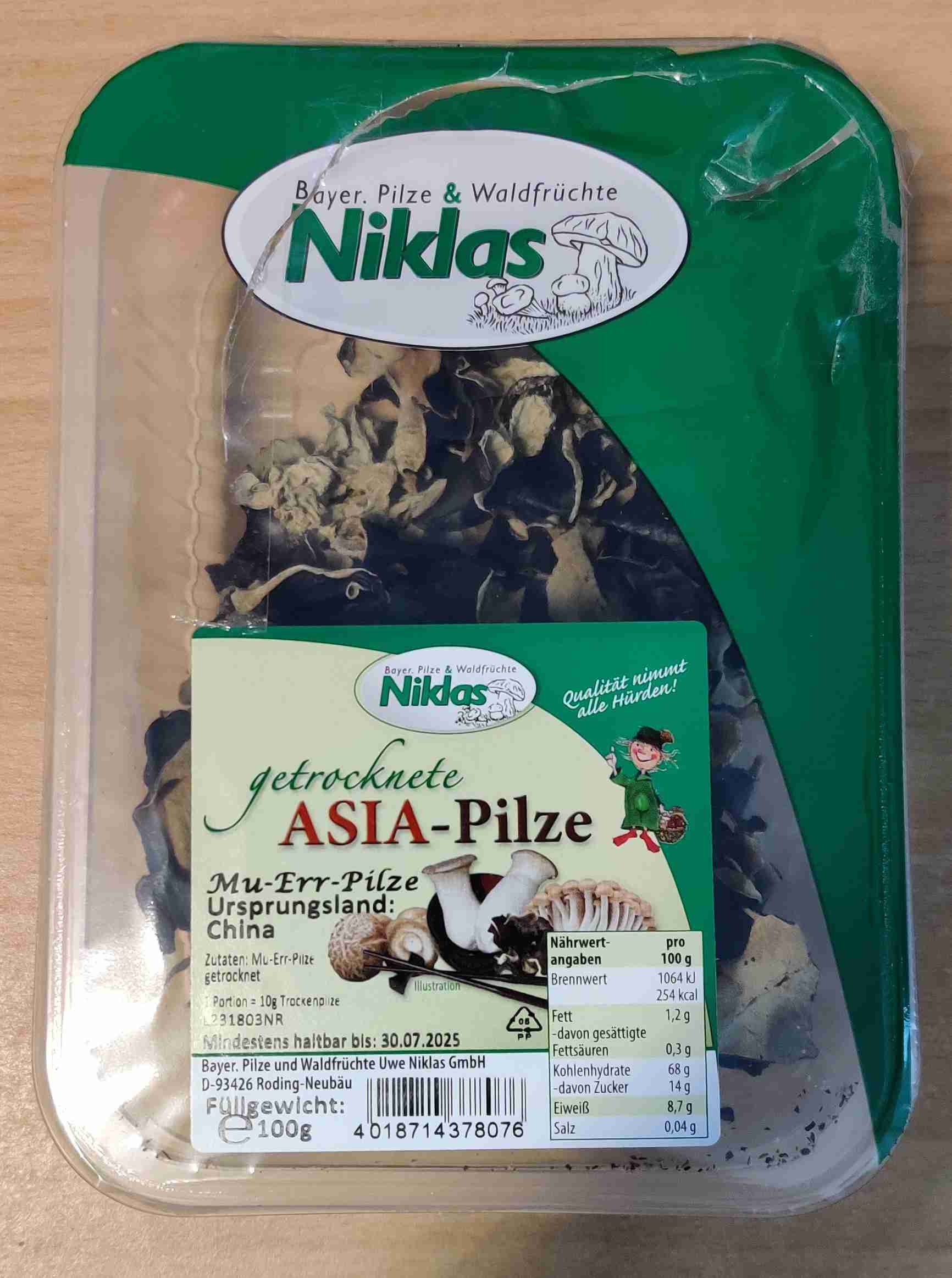 getrocknete Mu-Err-Pilze