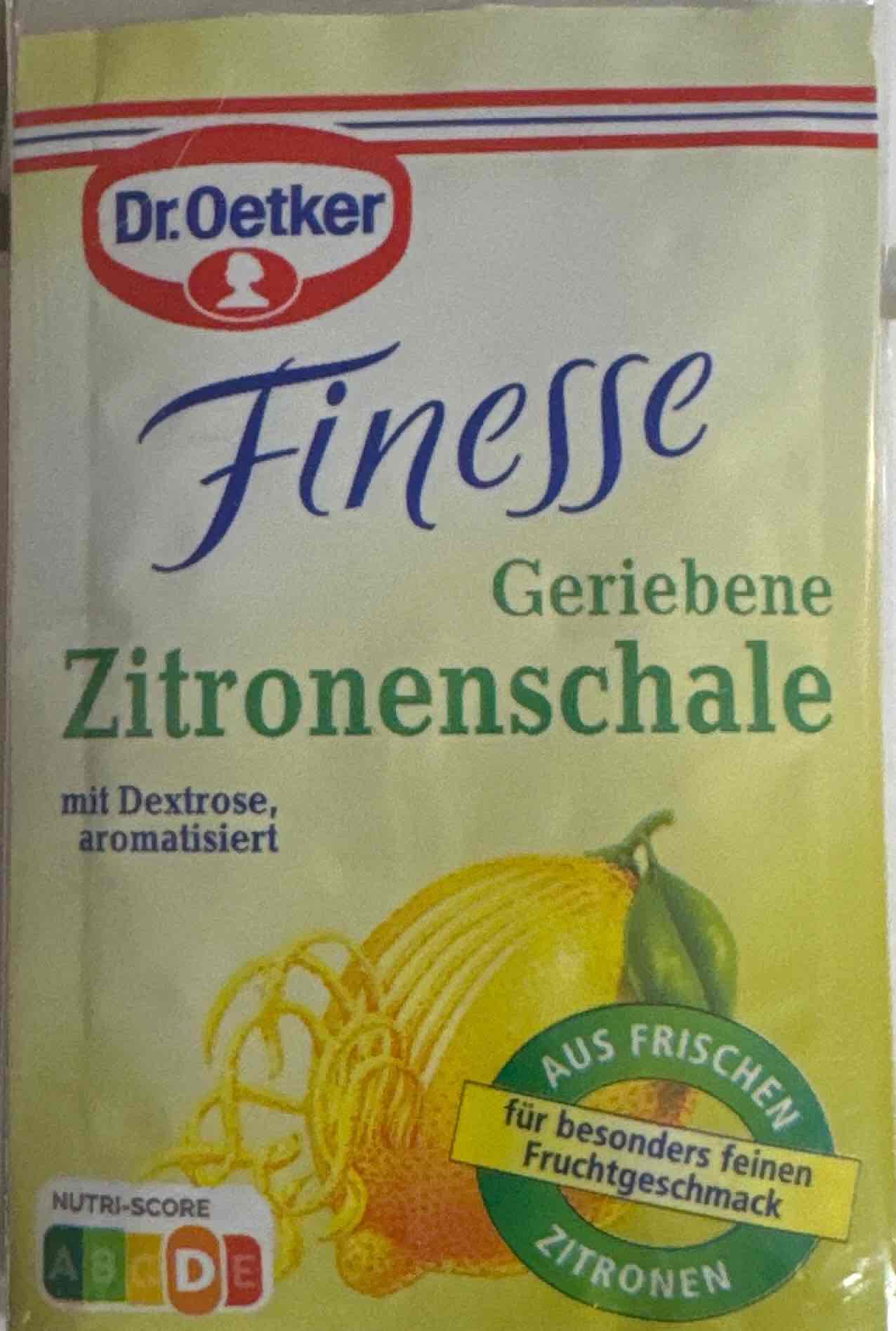 Geriebene Zitronenschale