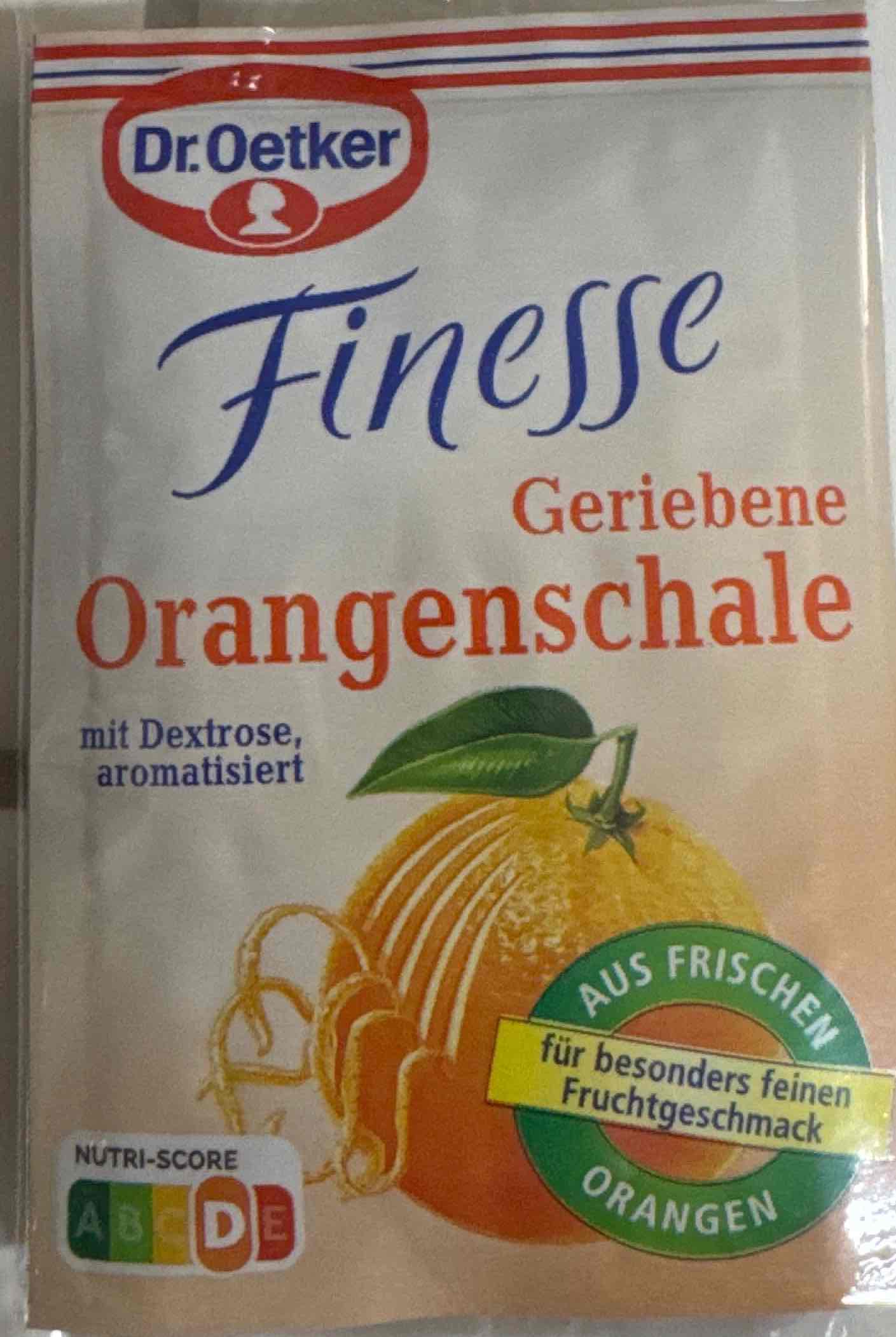 Geriebene Orangenschale