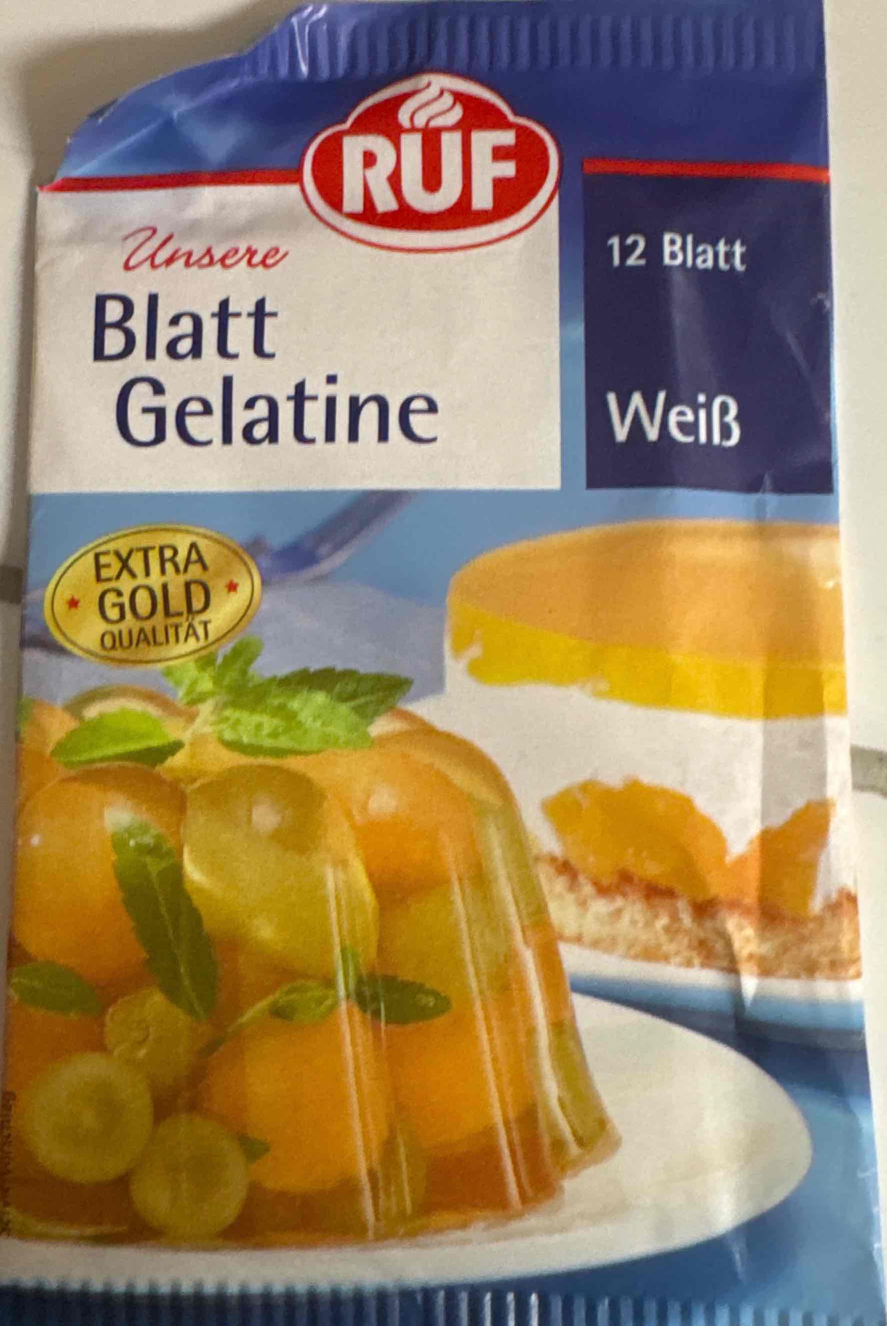 Blatt Gelantine