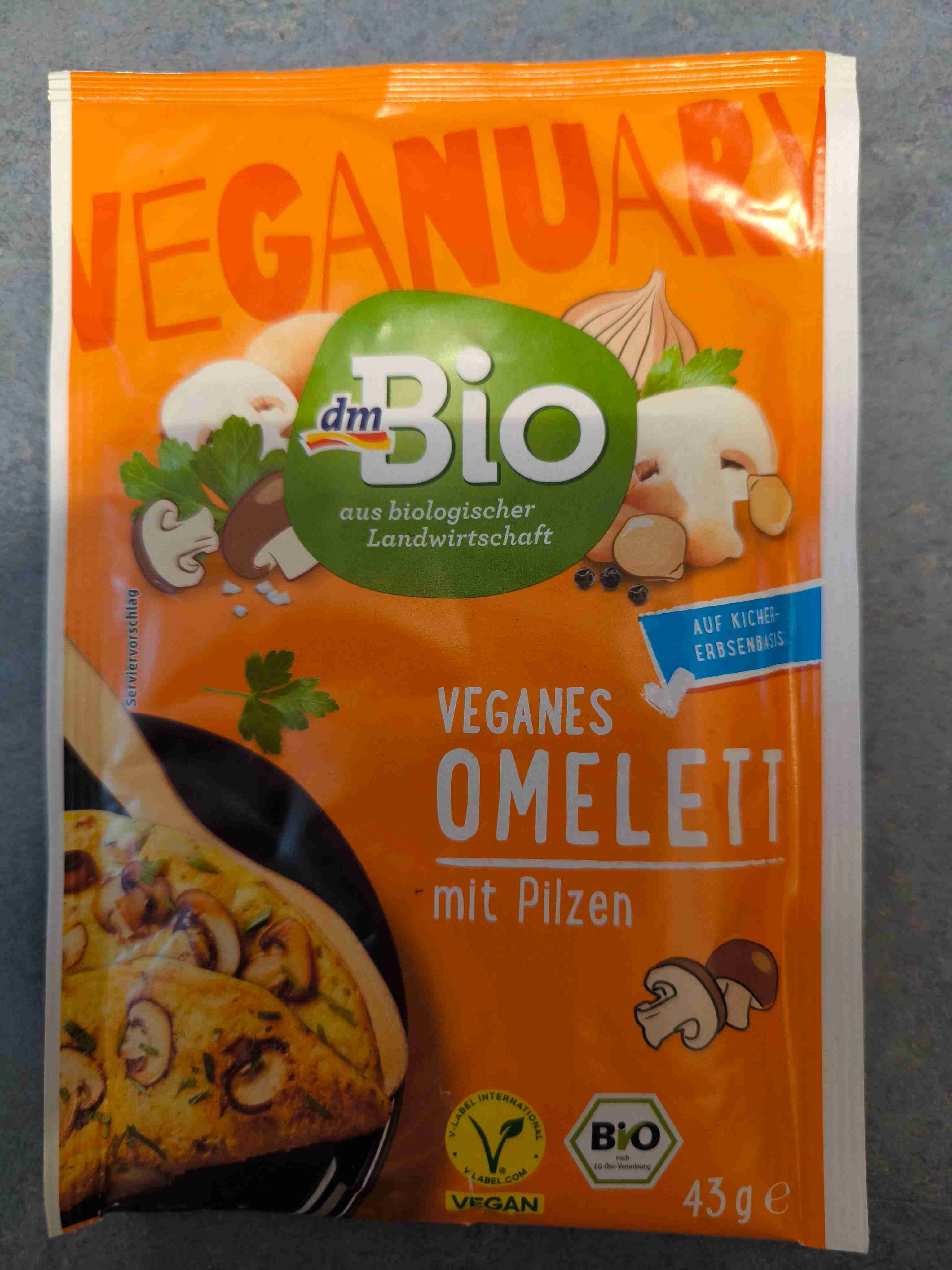 Veganes Omelett mit Pilzen