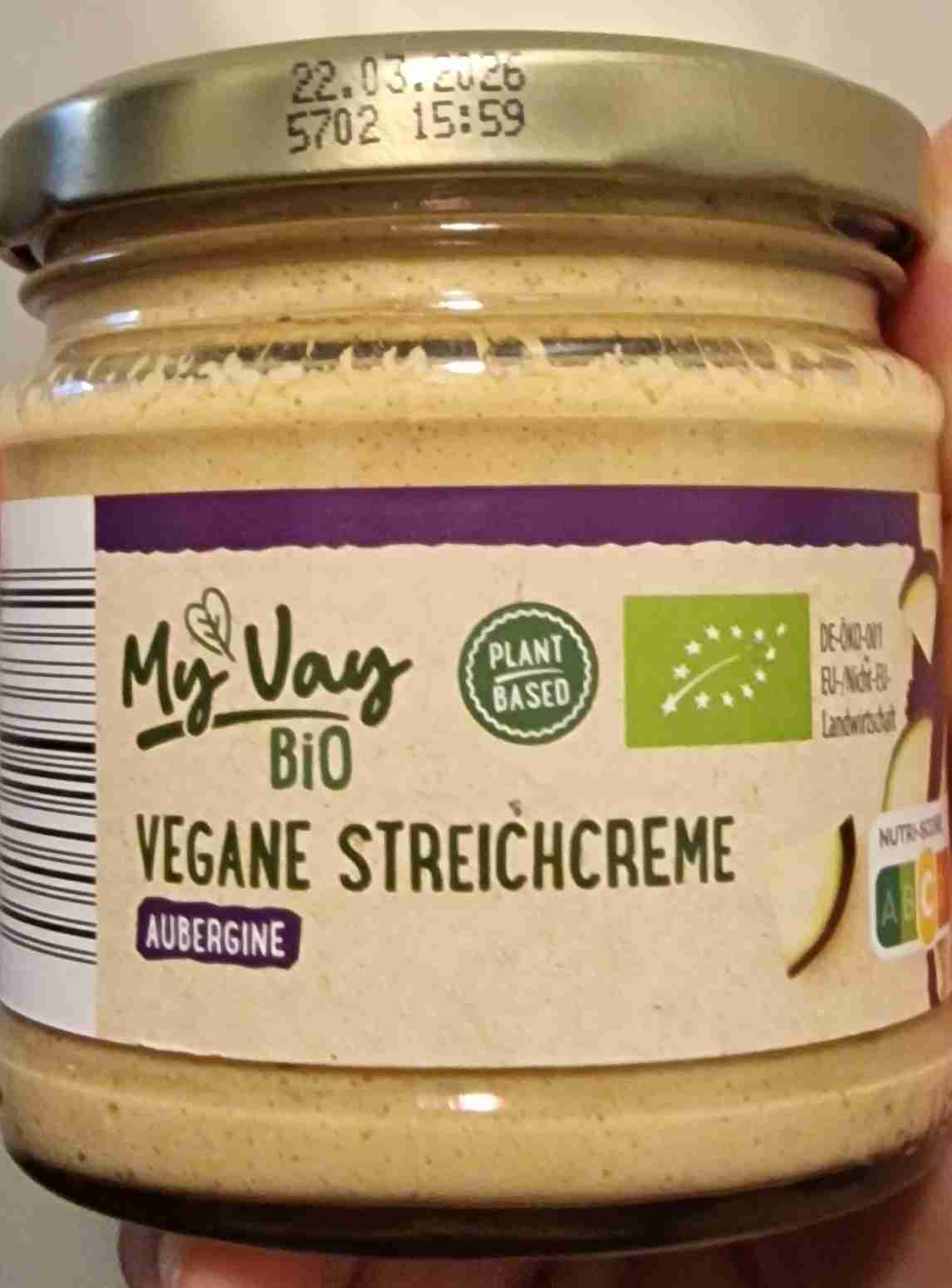 Vegane Streichcreme Aubergine 