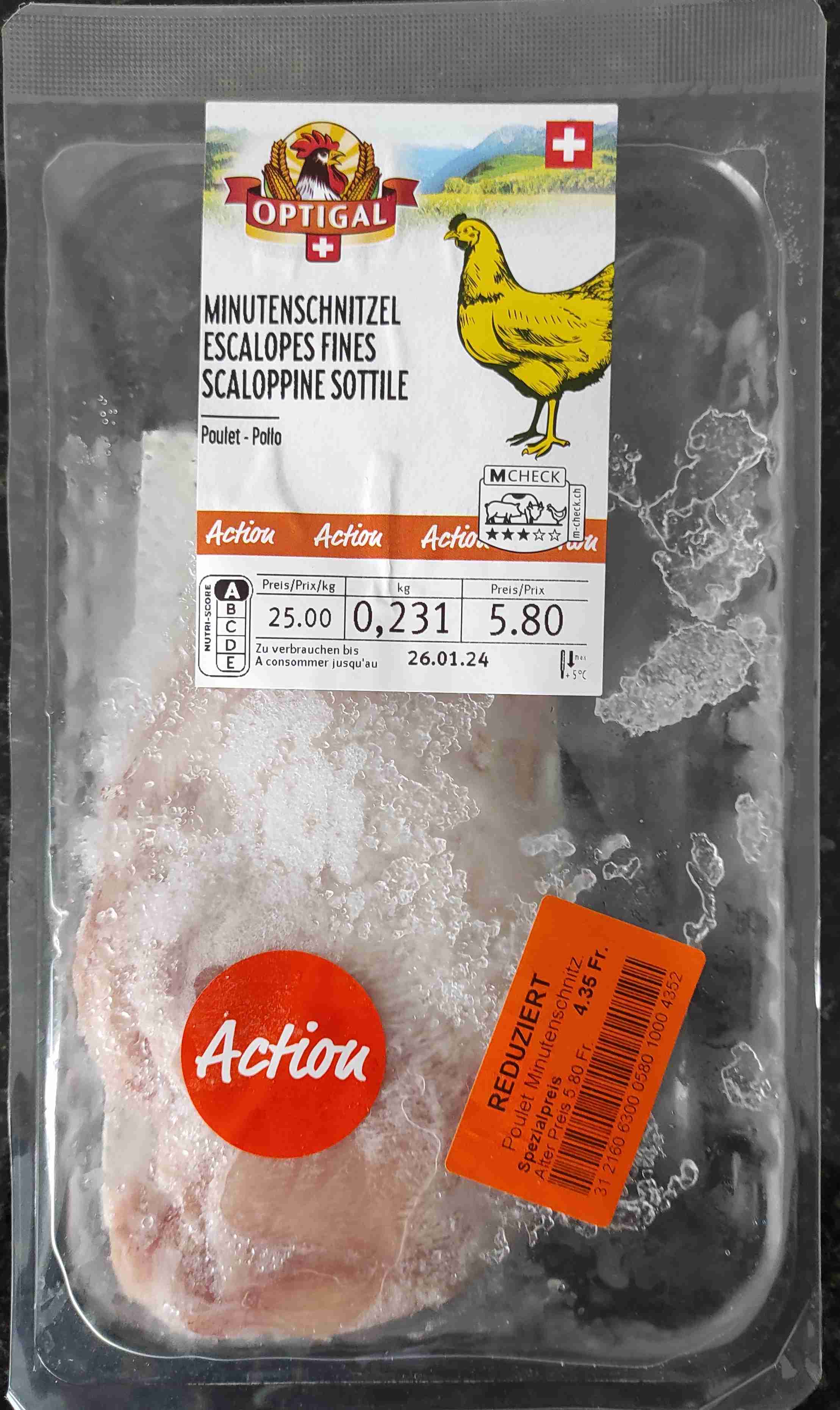 Minutenschnitzel Poulet