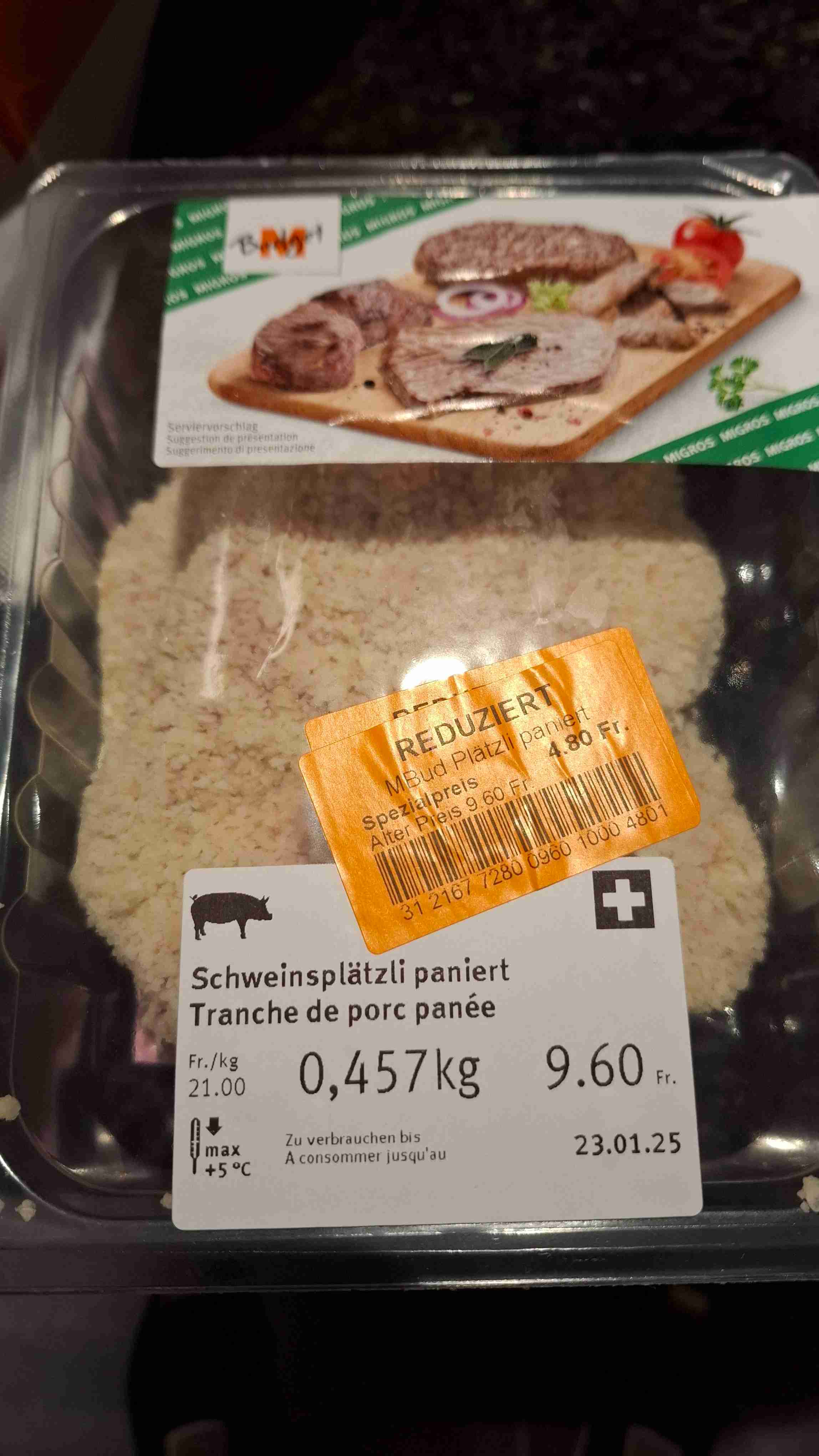 Schweinsplätzli paniert