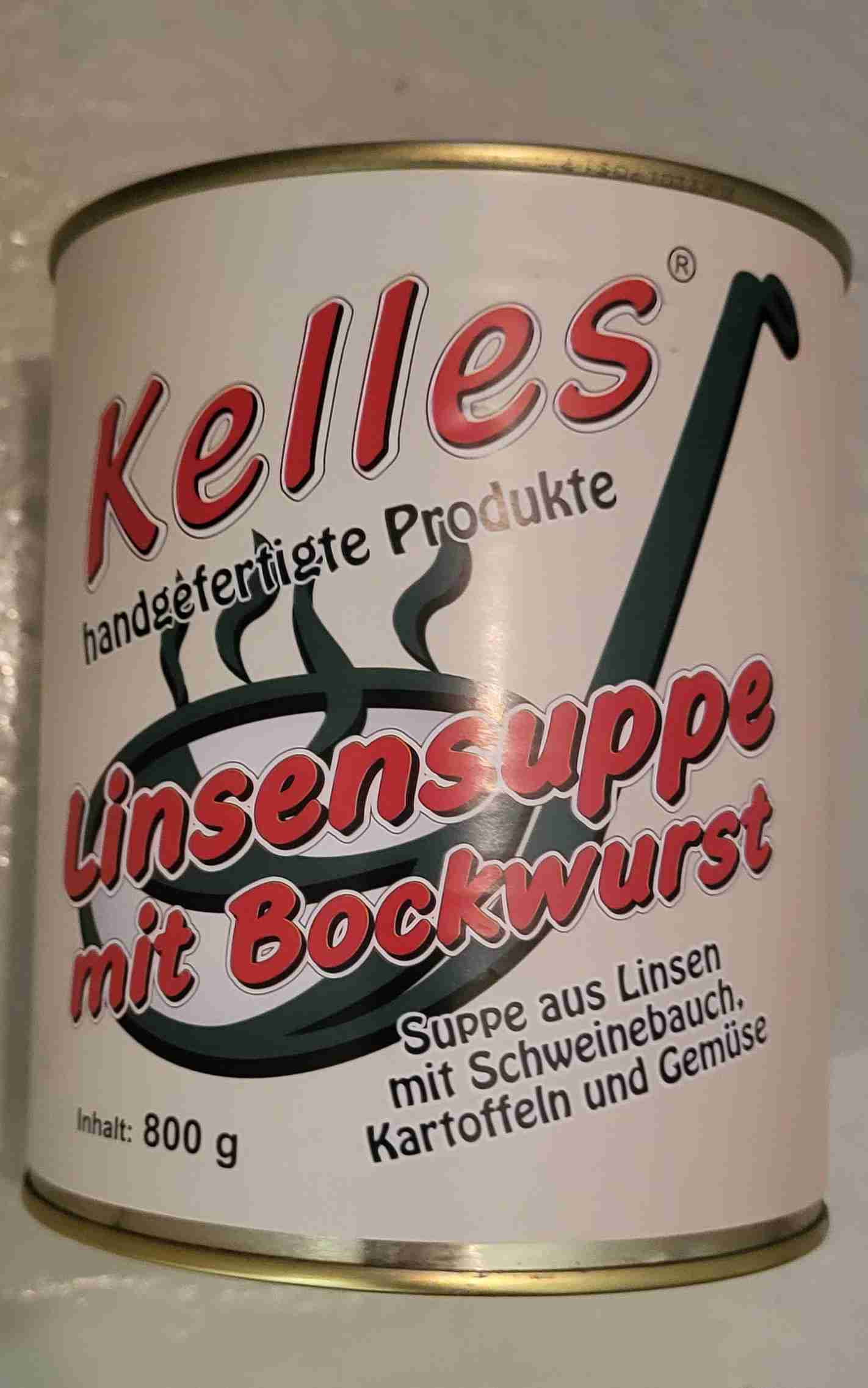 Linsensuppe mit Bockwurst 