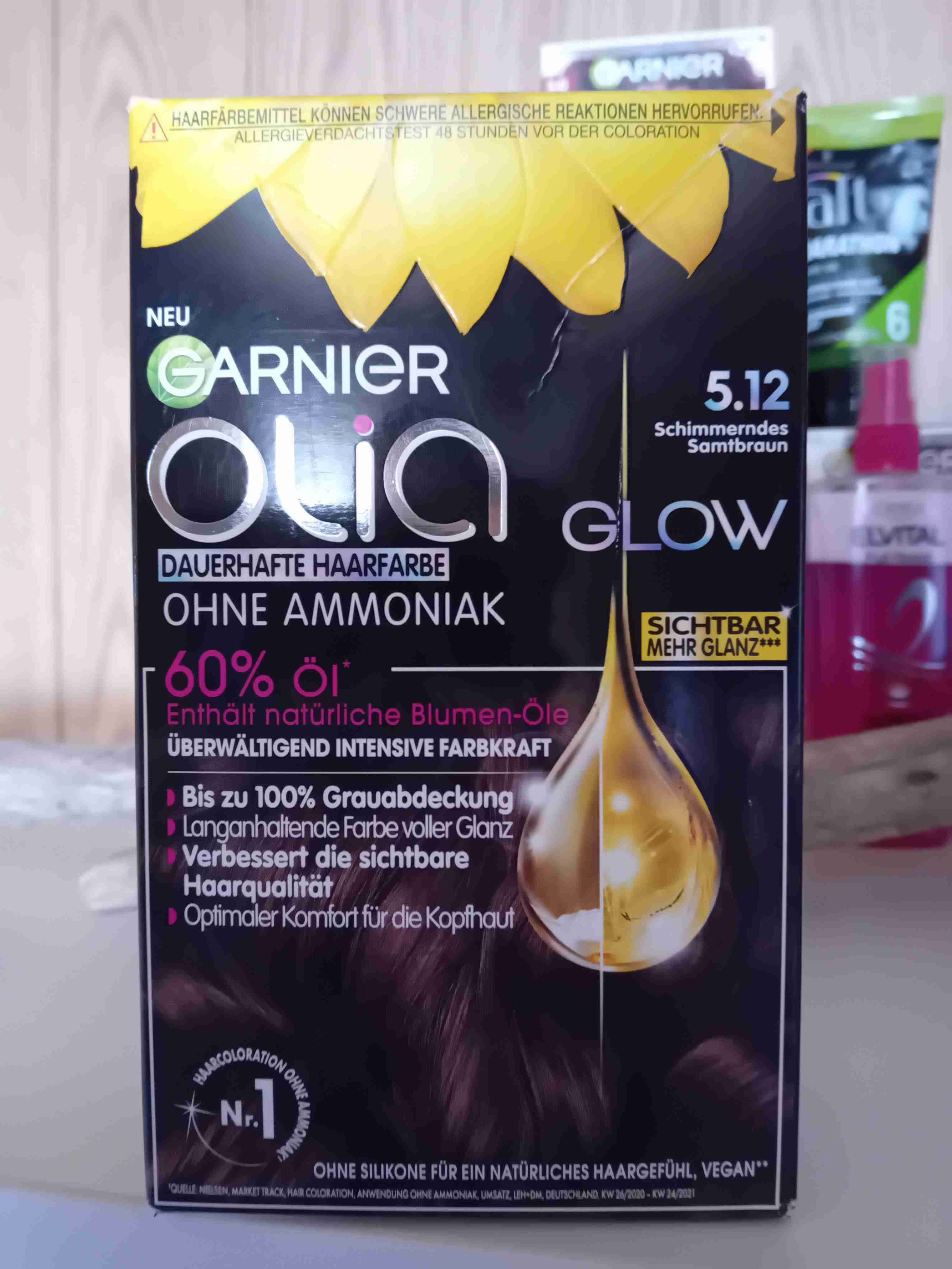 Olia Dauerhafte Haarfarbe 5.12 Schimmerndes Samtbraun