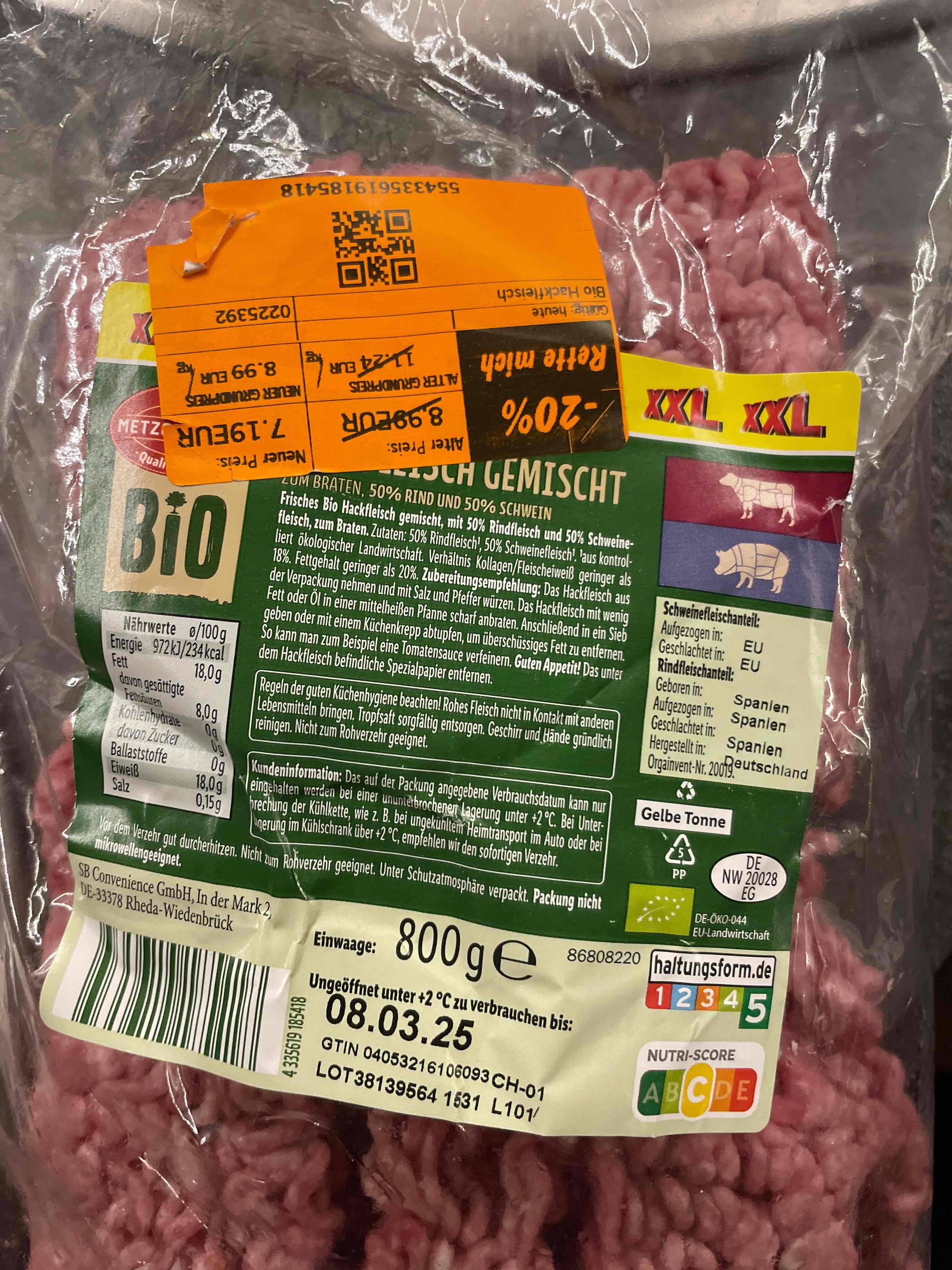 Hackfleisch gemischt Haltungsform 5