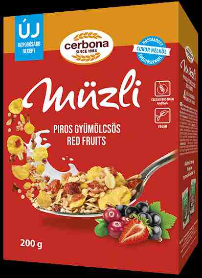Müzli Piros Gyümölcsös