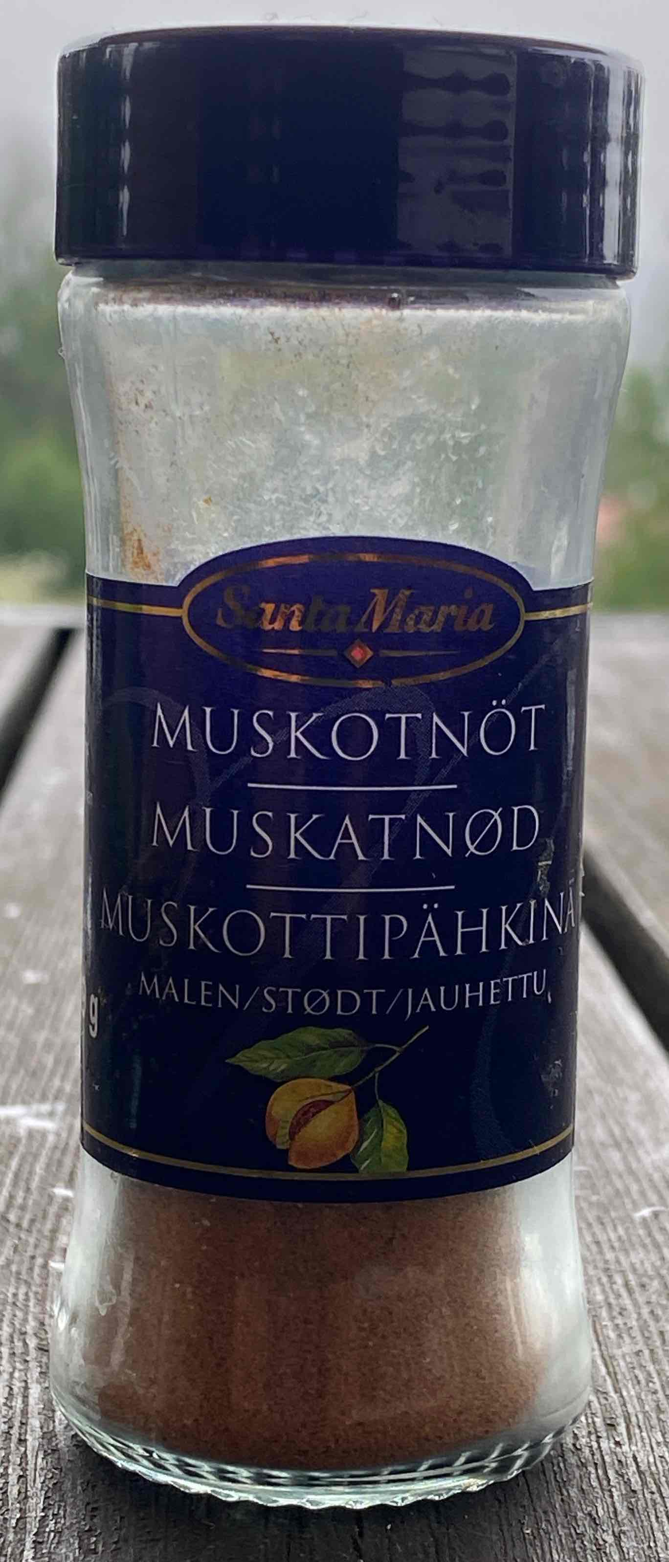 Muskotnöt, mald