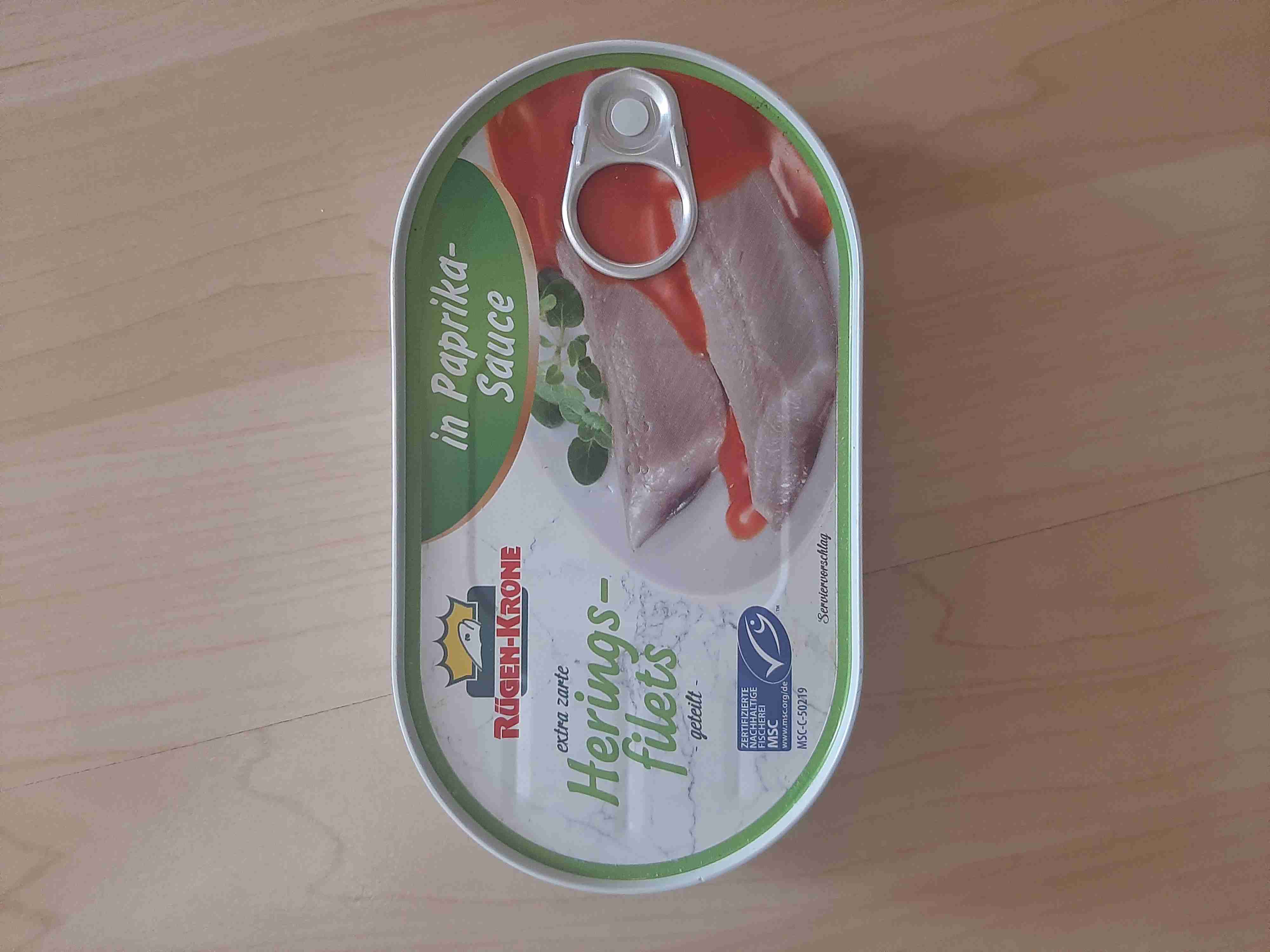 Heringsfilets in Paprikasauce