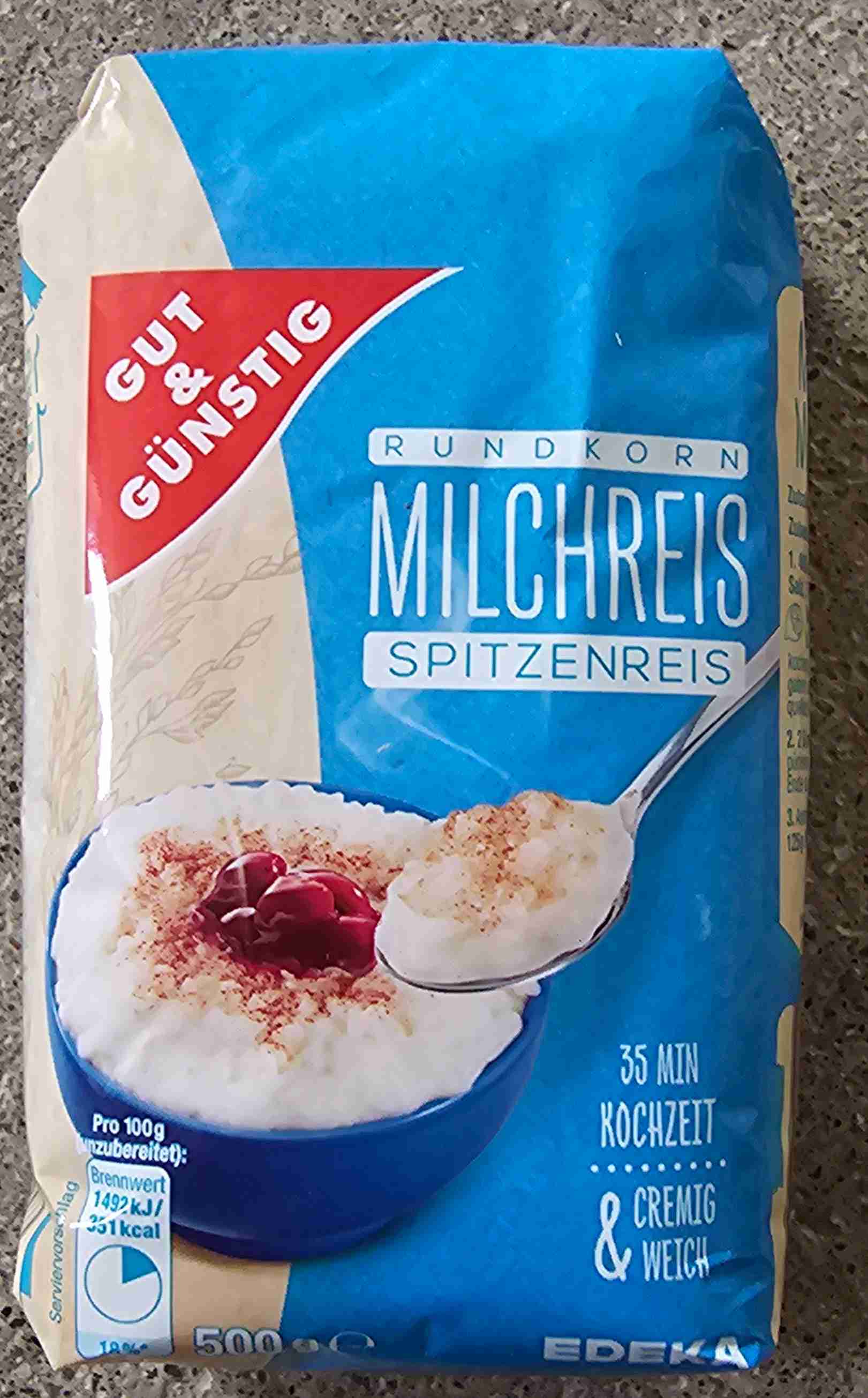 Rundkorn Milchreis 