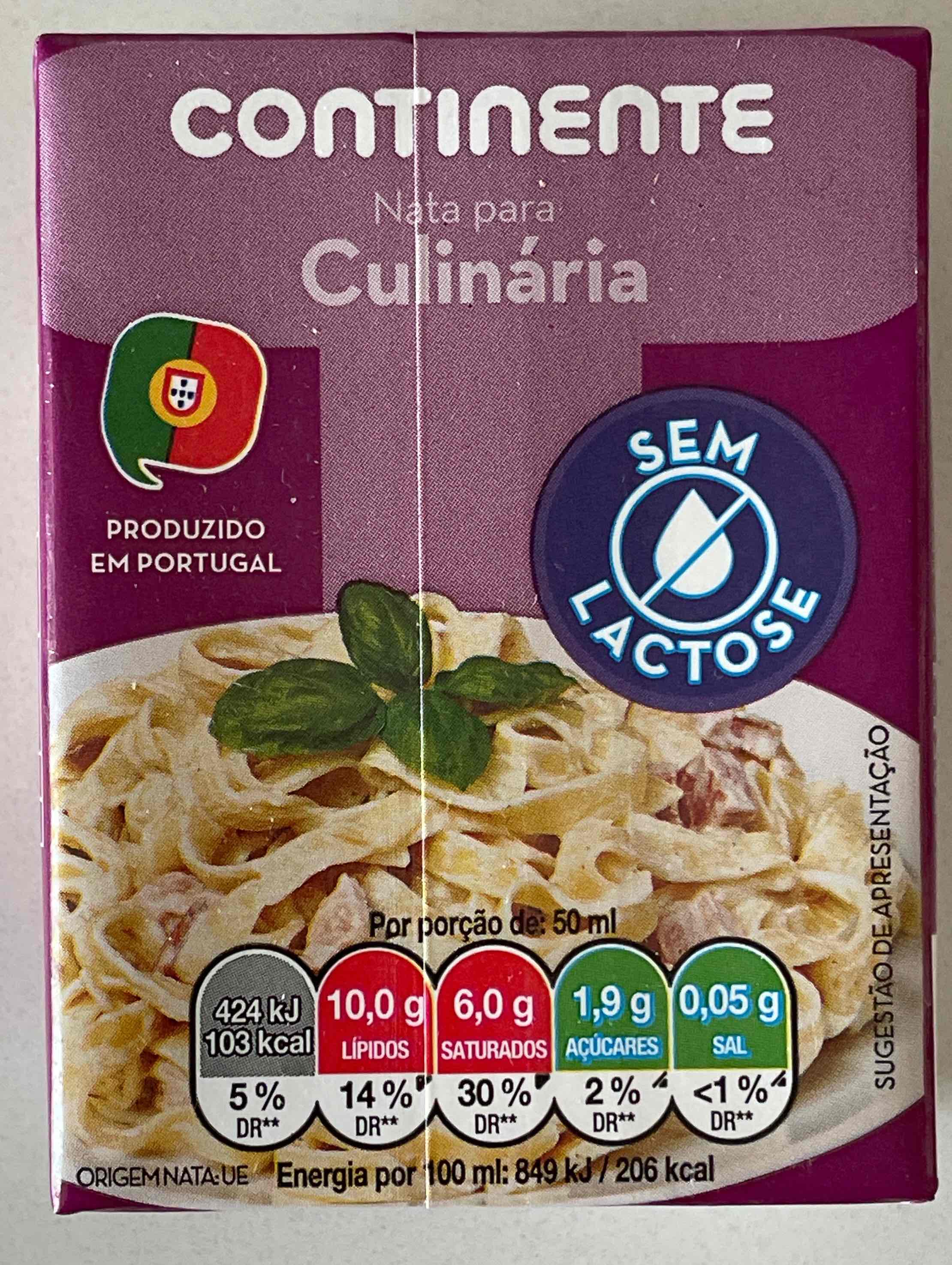 Nata Culinaria sem lactose