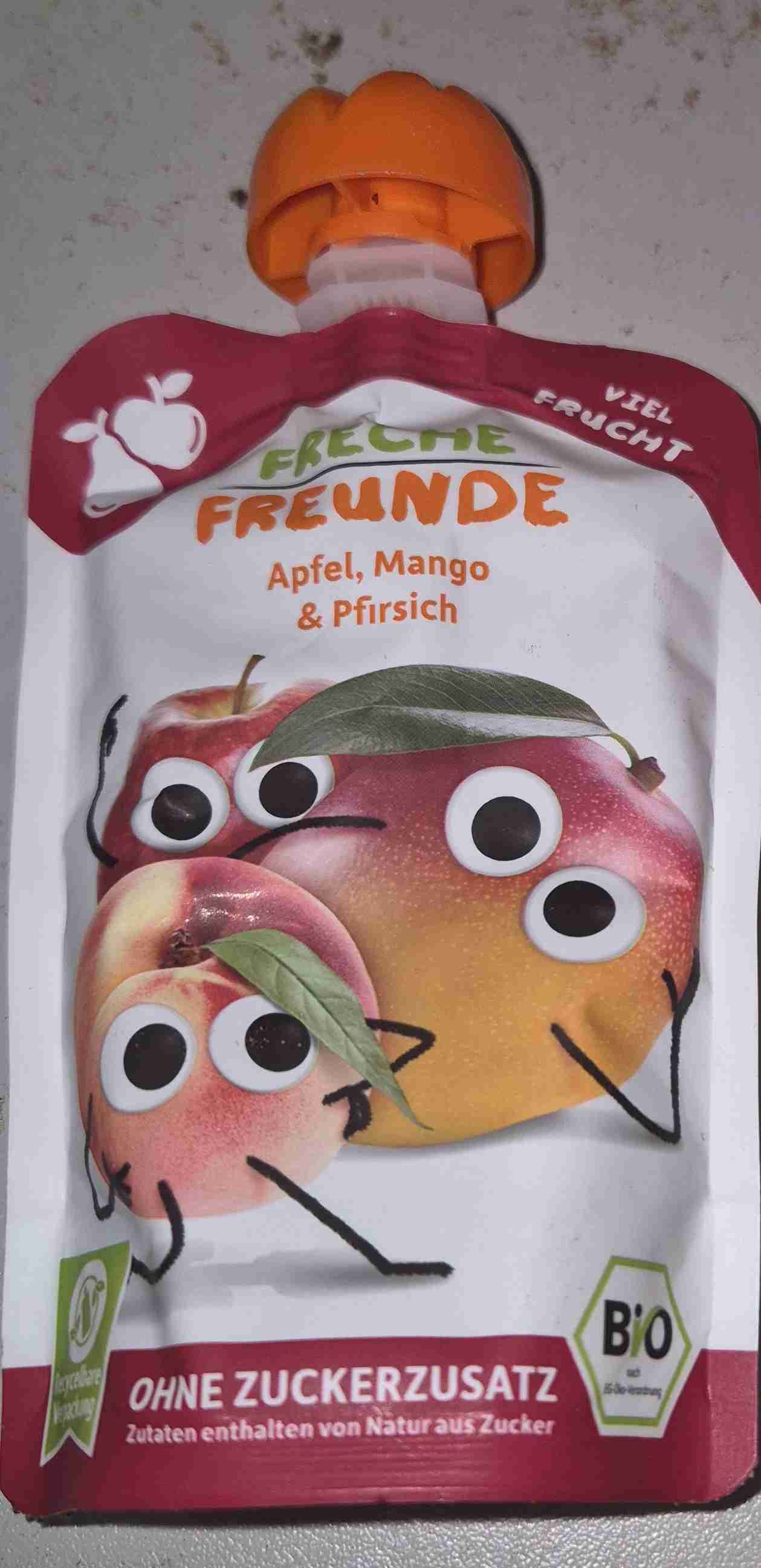Apfel, mango, Pfirsich 