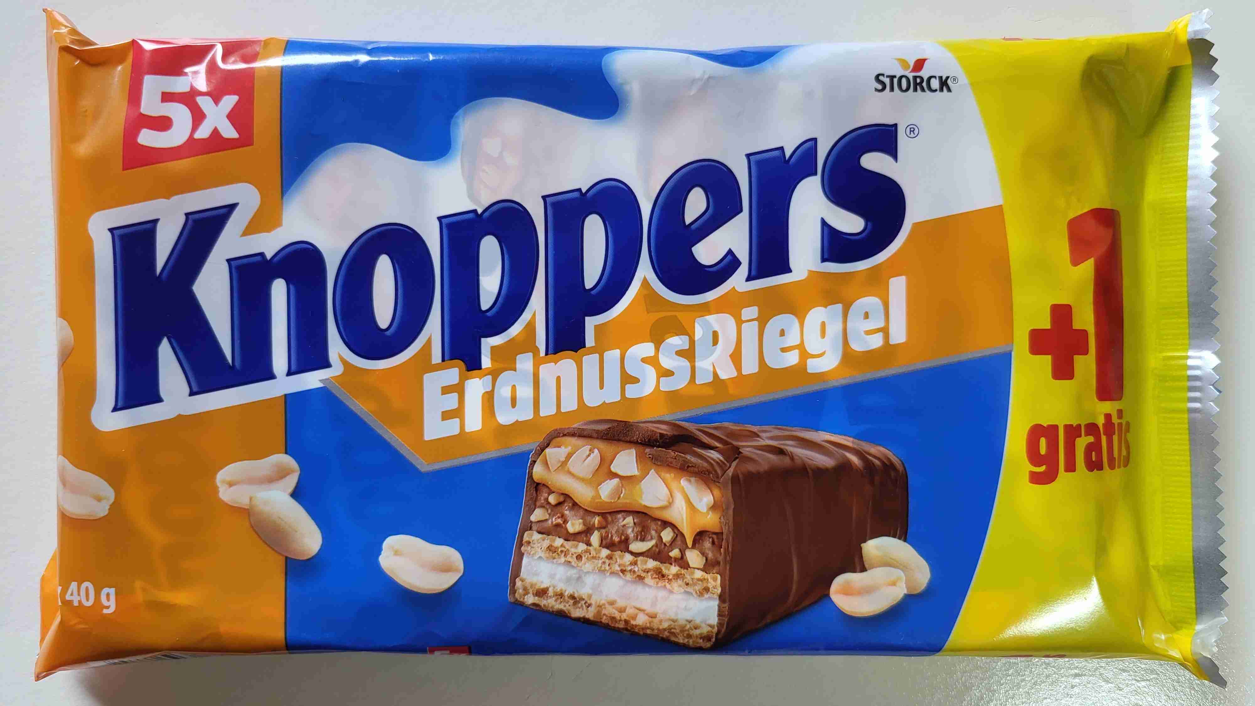 Knoppers ErdnussRiegel (5 Stück à 40 g + 1 gratis)