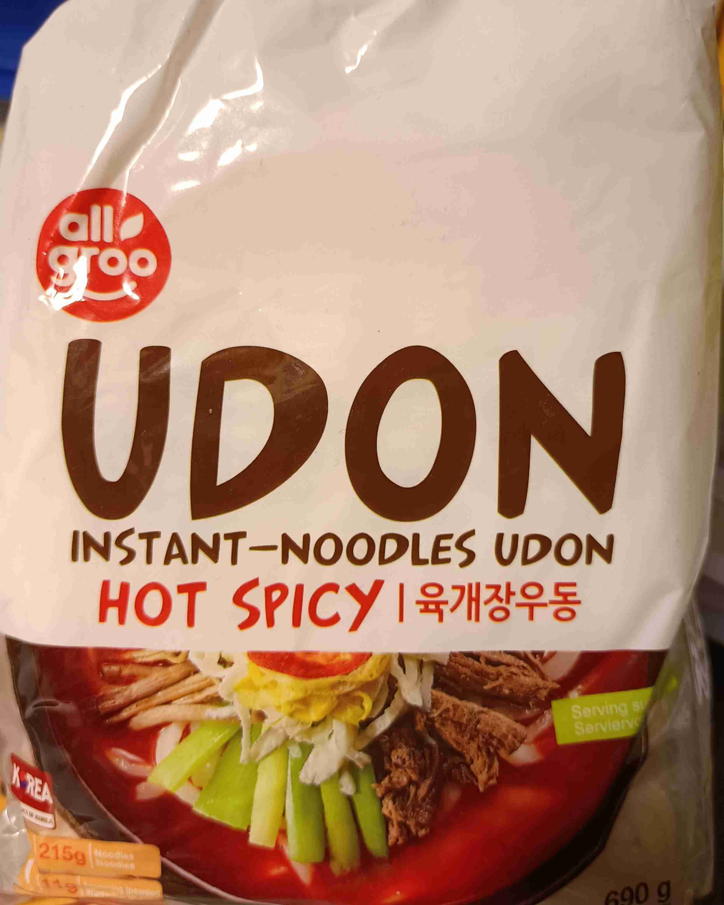 Udon instant noodles