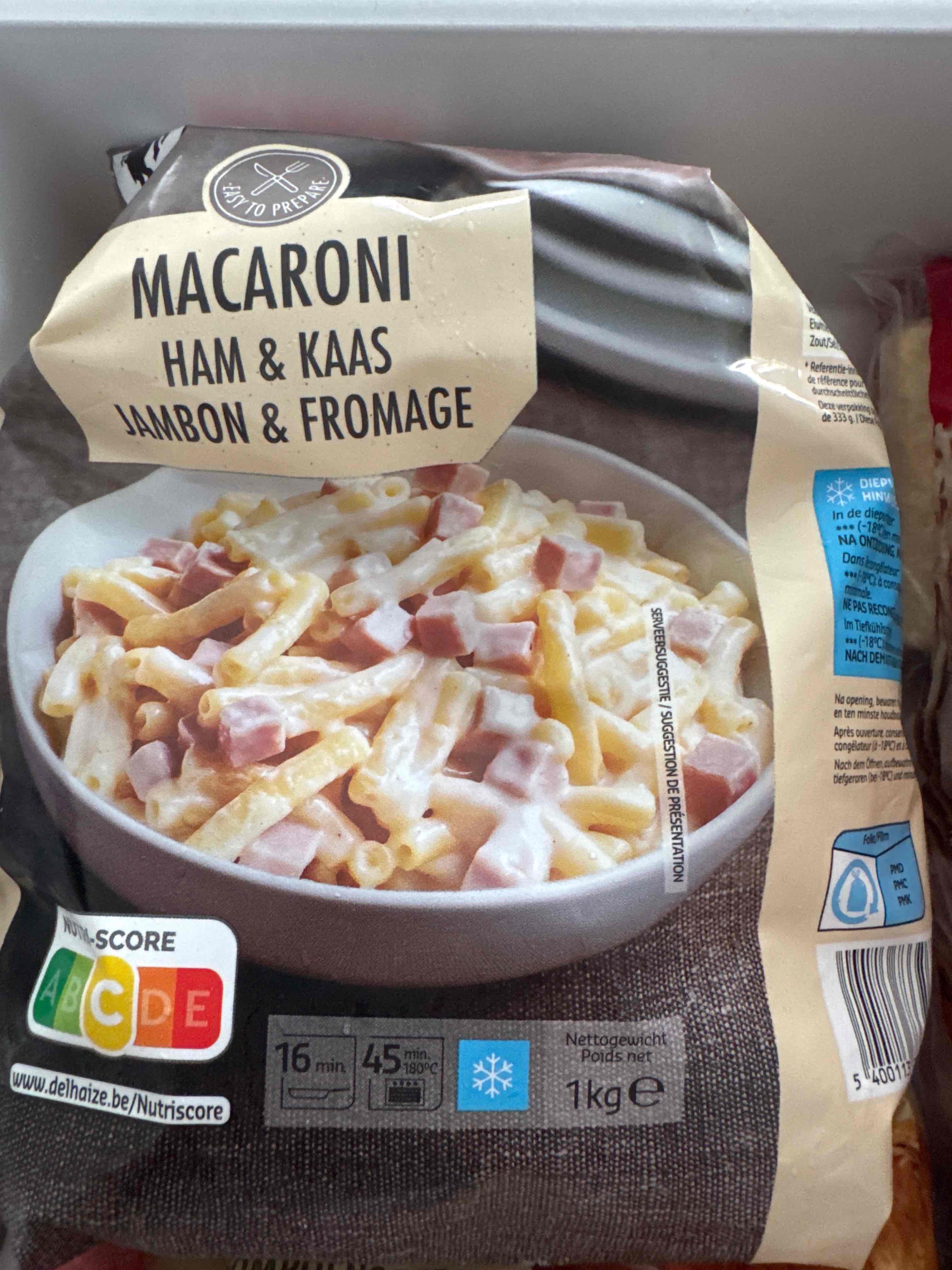 Delhaize macaroni Ham&Kaas