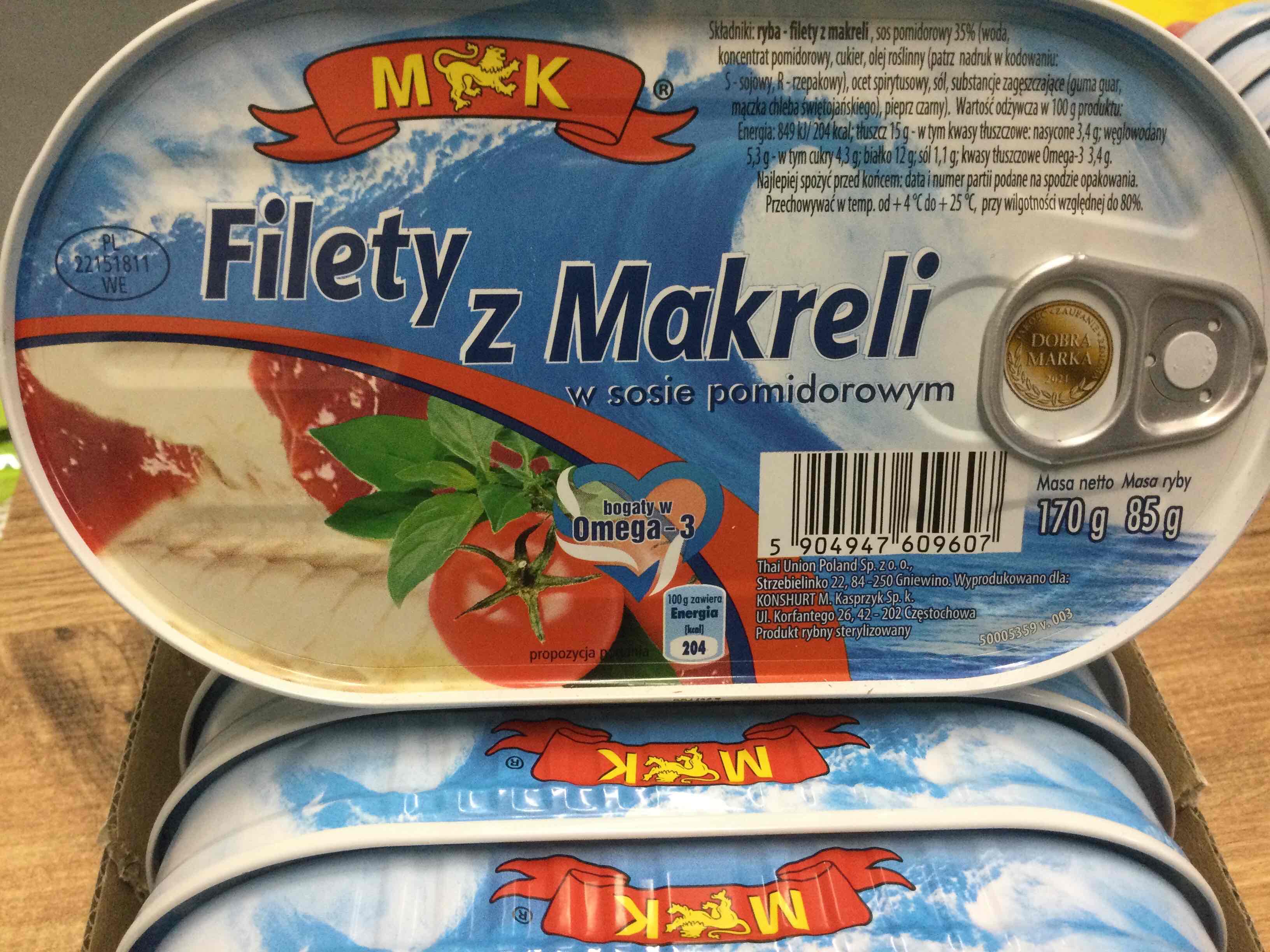 Filety z makreli w sosie pomidorowym
