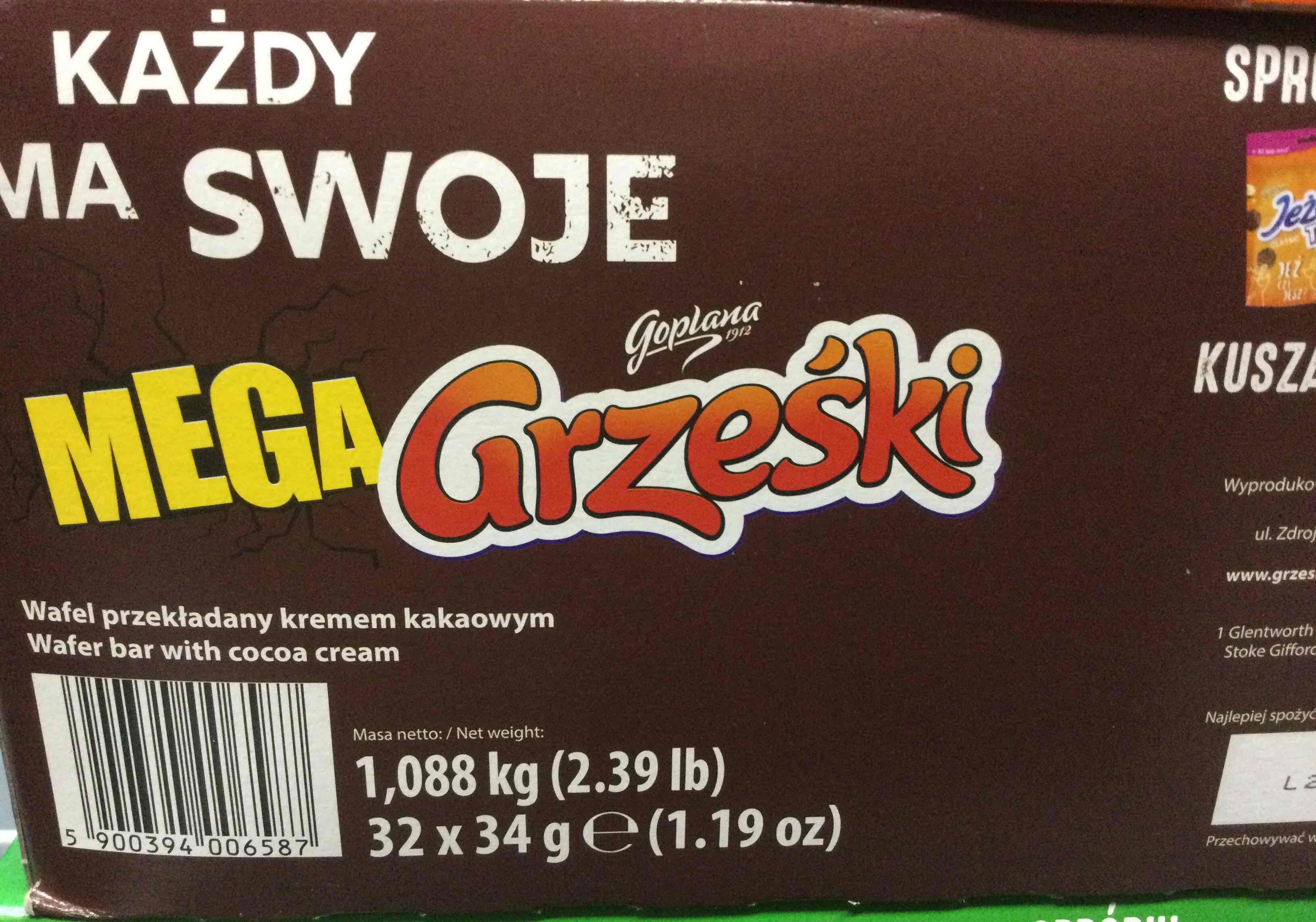 Mega grześki kakaowe