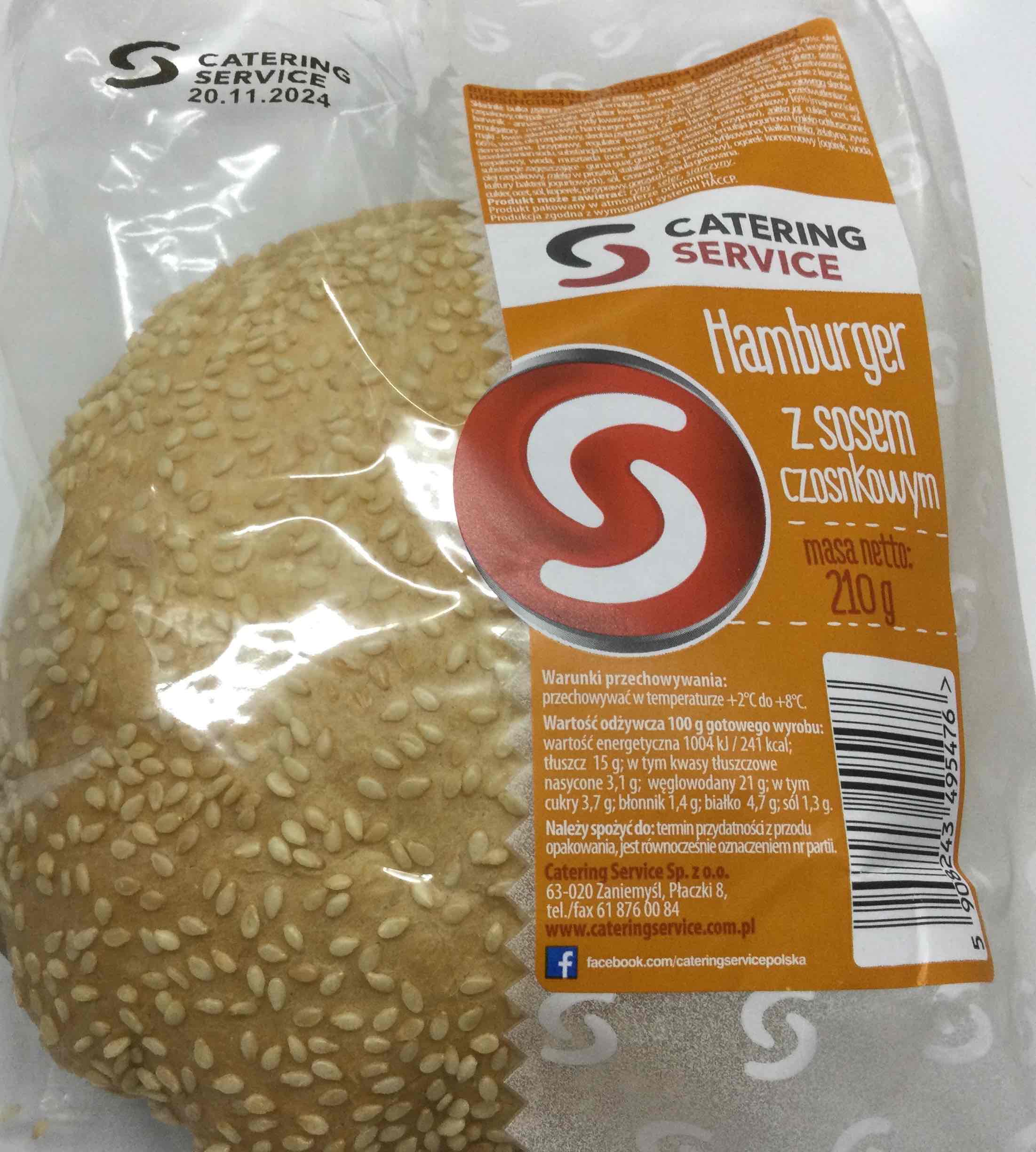 Hamburger z sosem czosnkowym