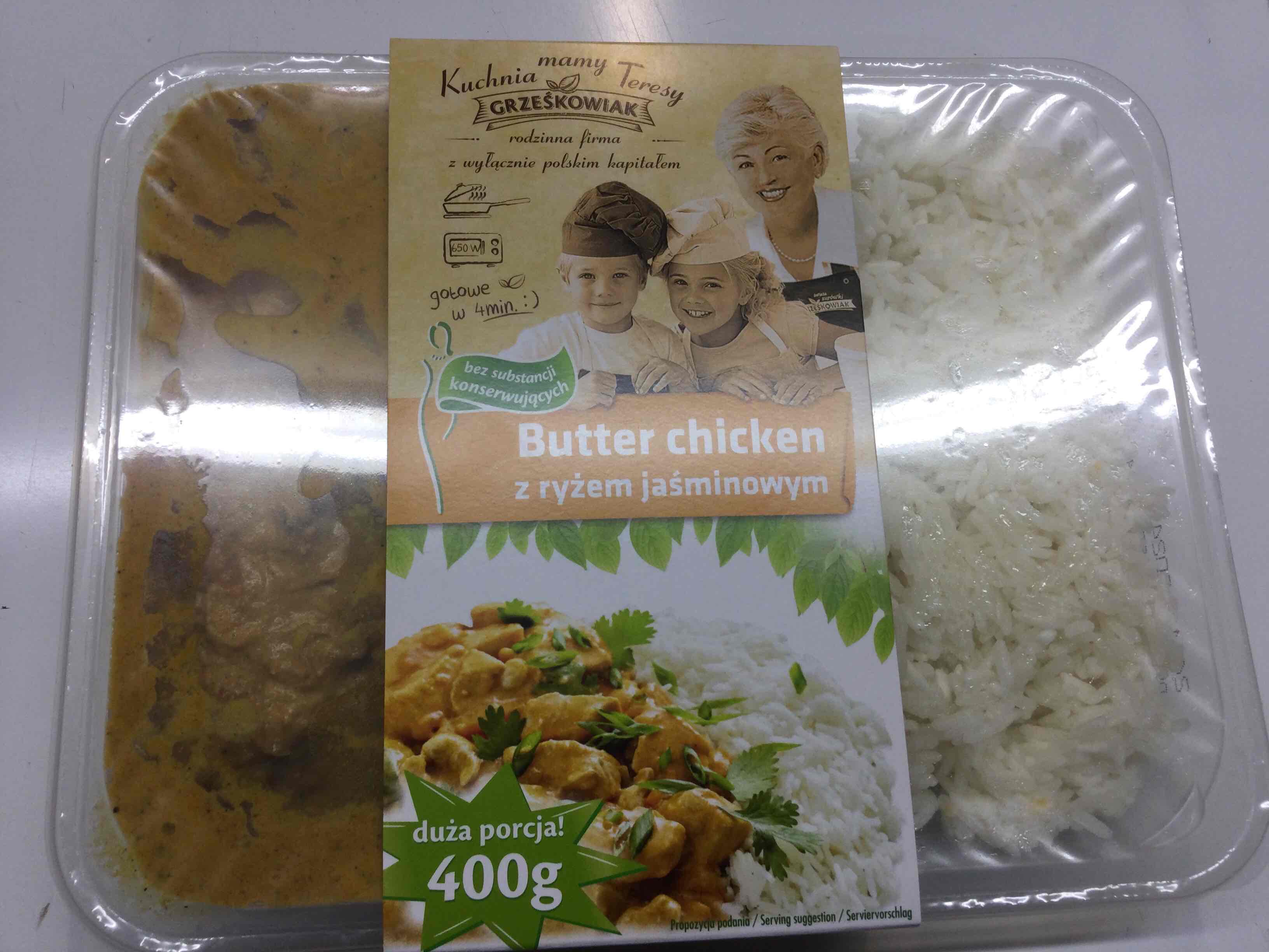 Butter chicken z ryżem jaśminowym