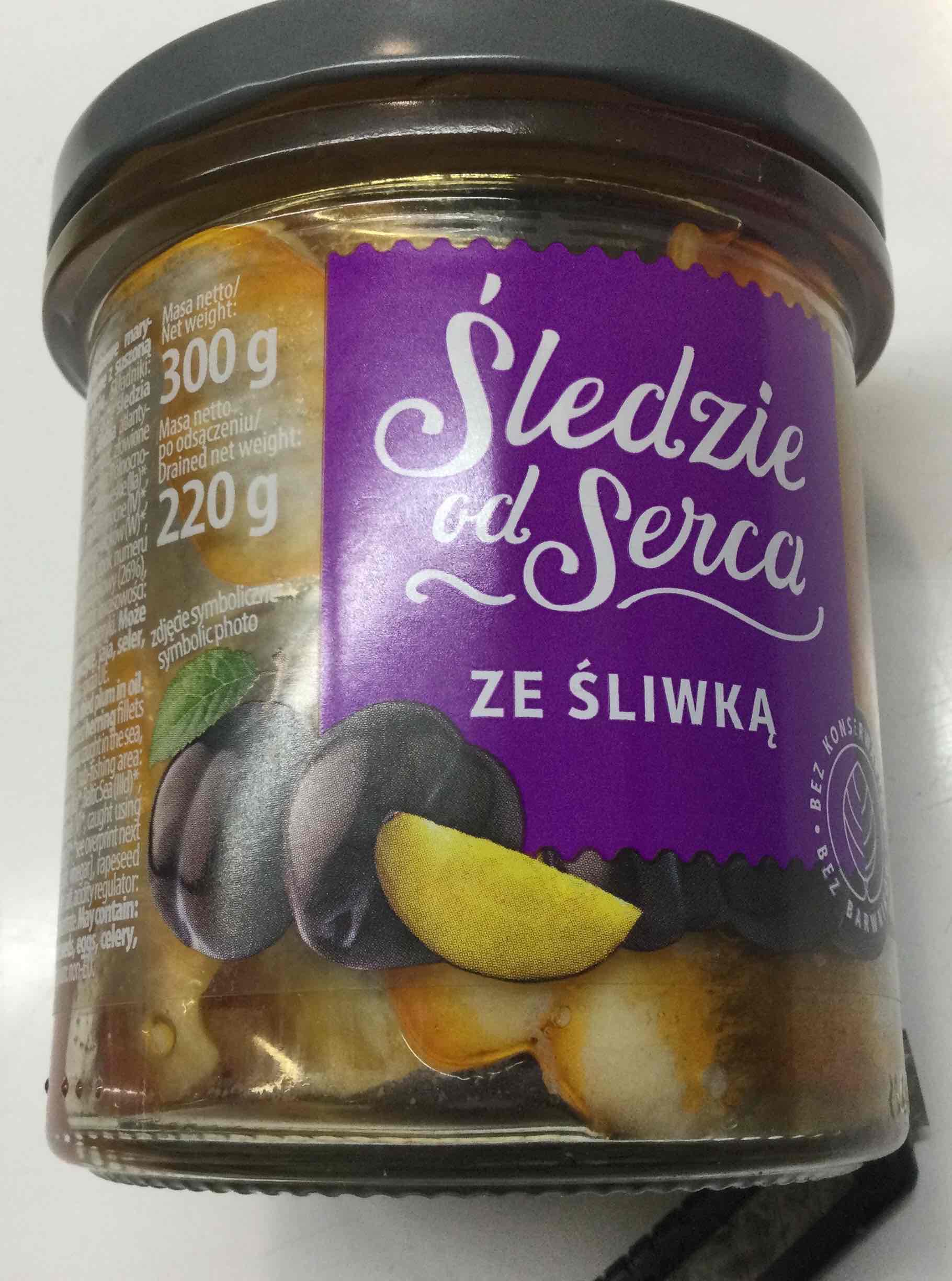 Śledzie od serca ze śliwką