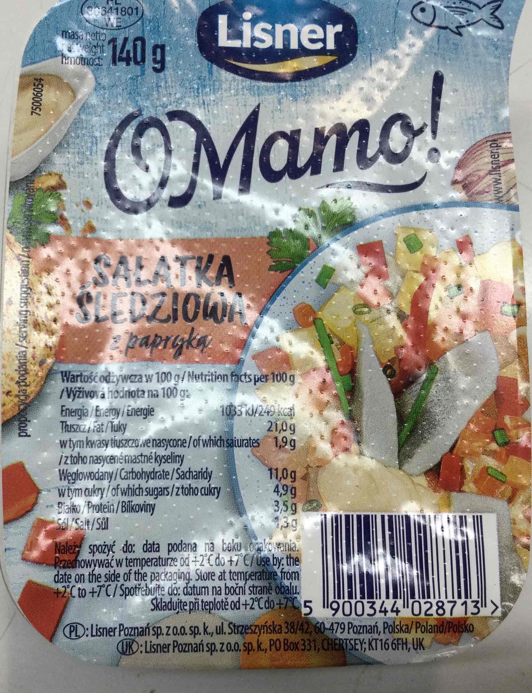 Sałatka śledziowa z papryką