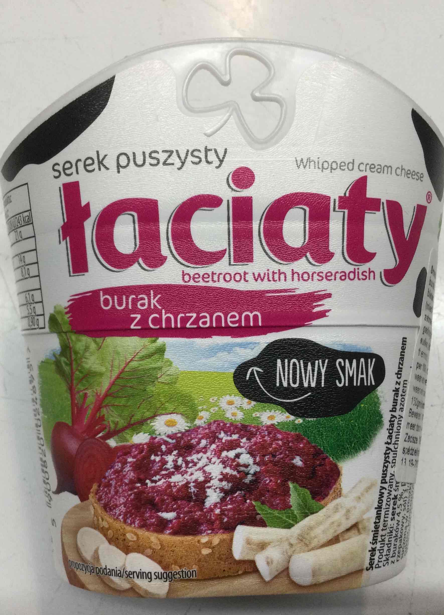 Serek łaciaty burak z chrzanem