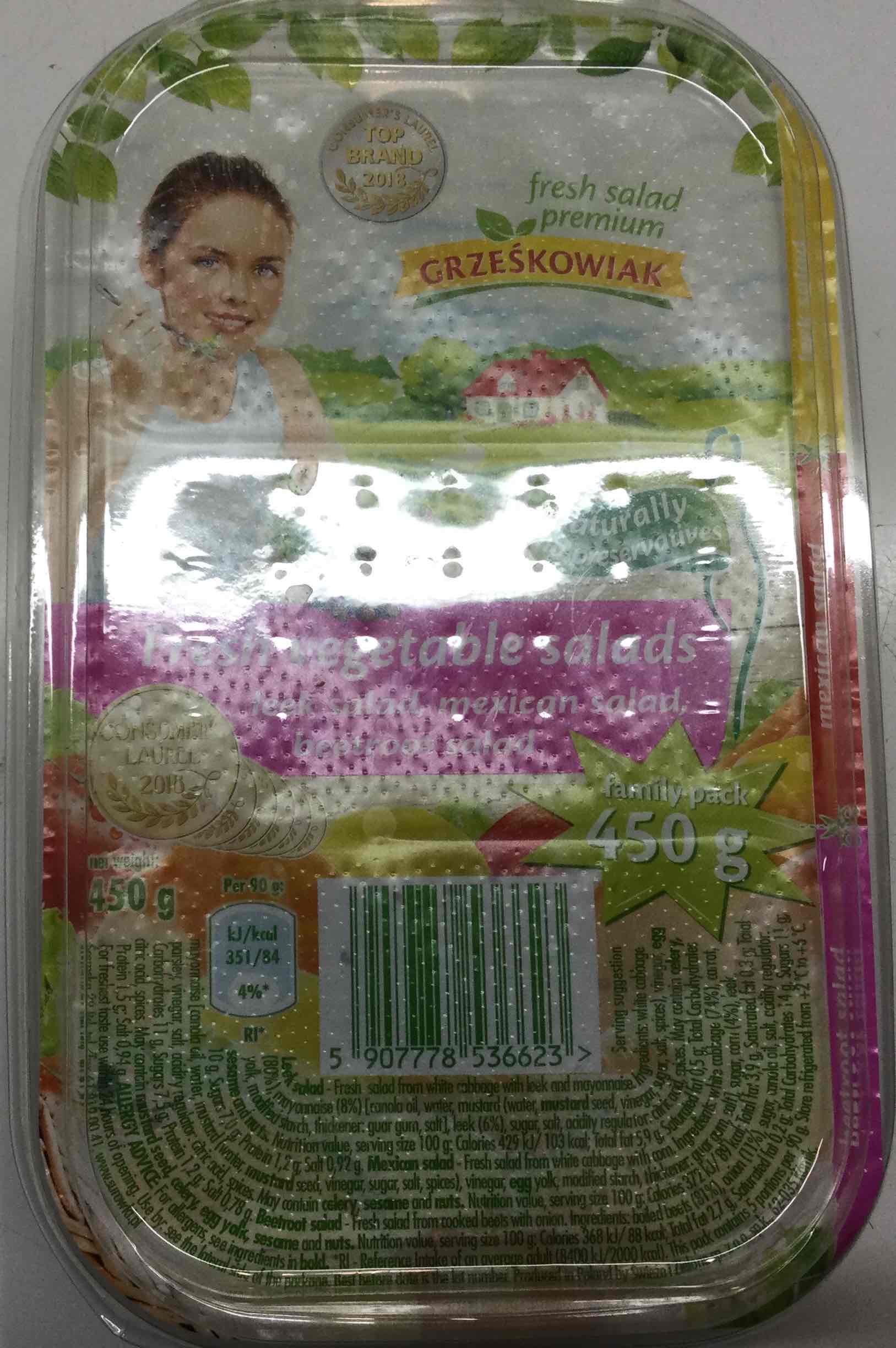 Fresh wegetable salads