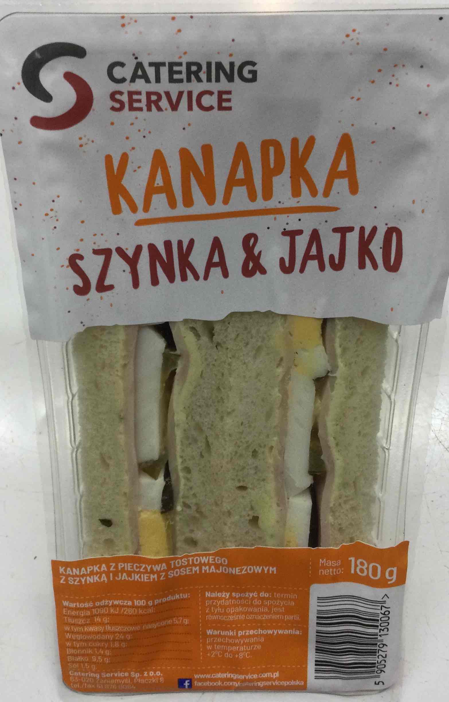 Kanapka szynka i jajko