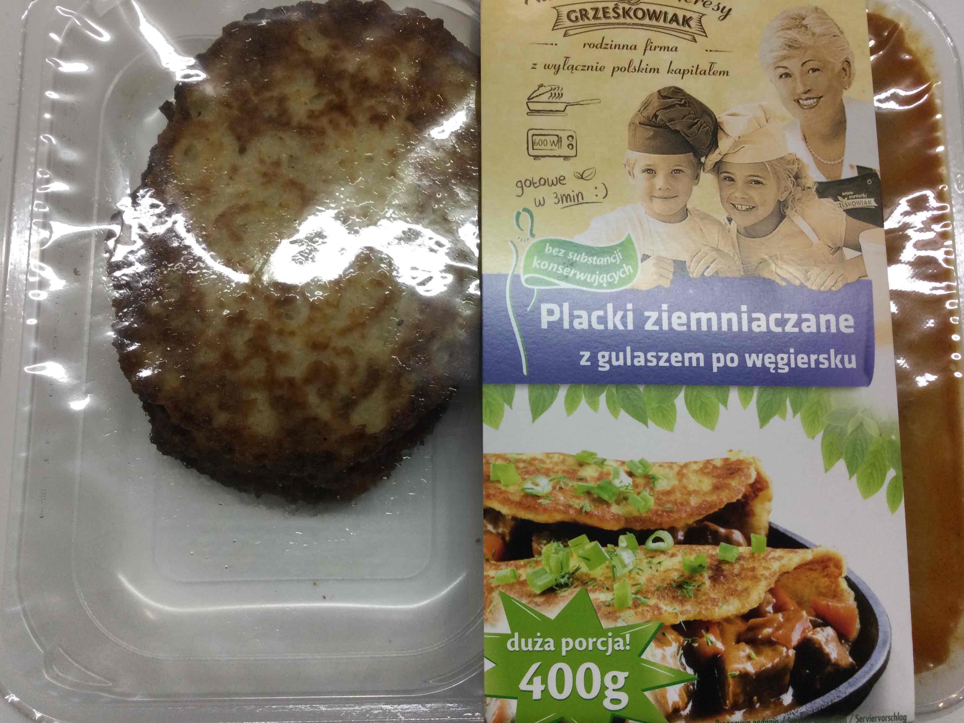 Placki ziemniaczane z gulaszem