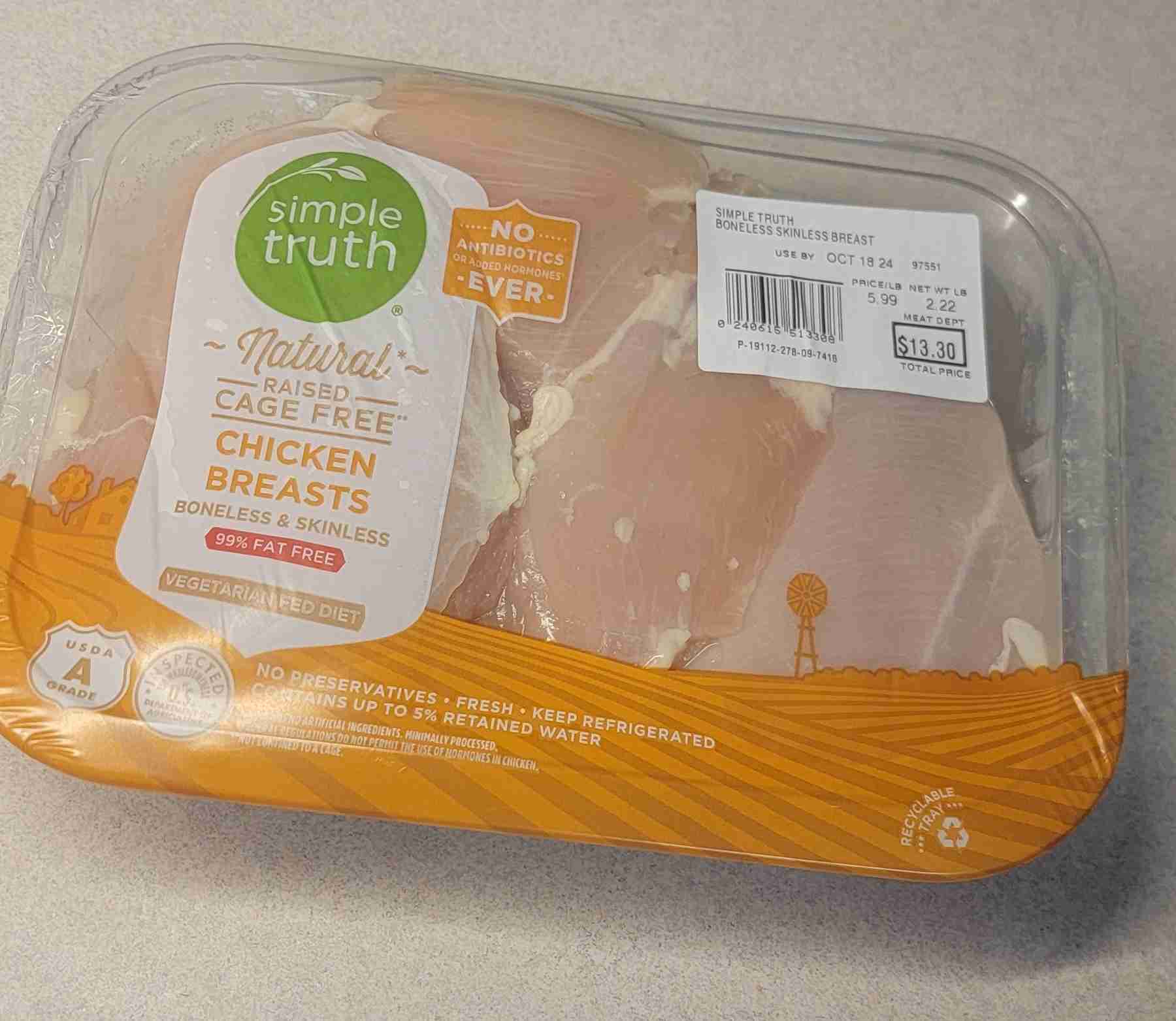 Chicken breasts (skinless boneless)