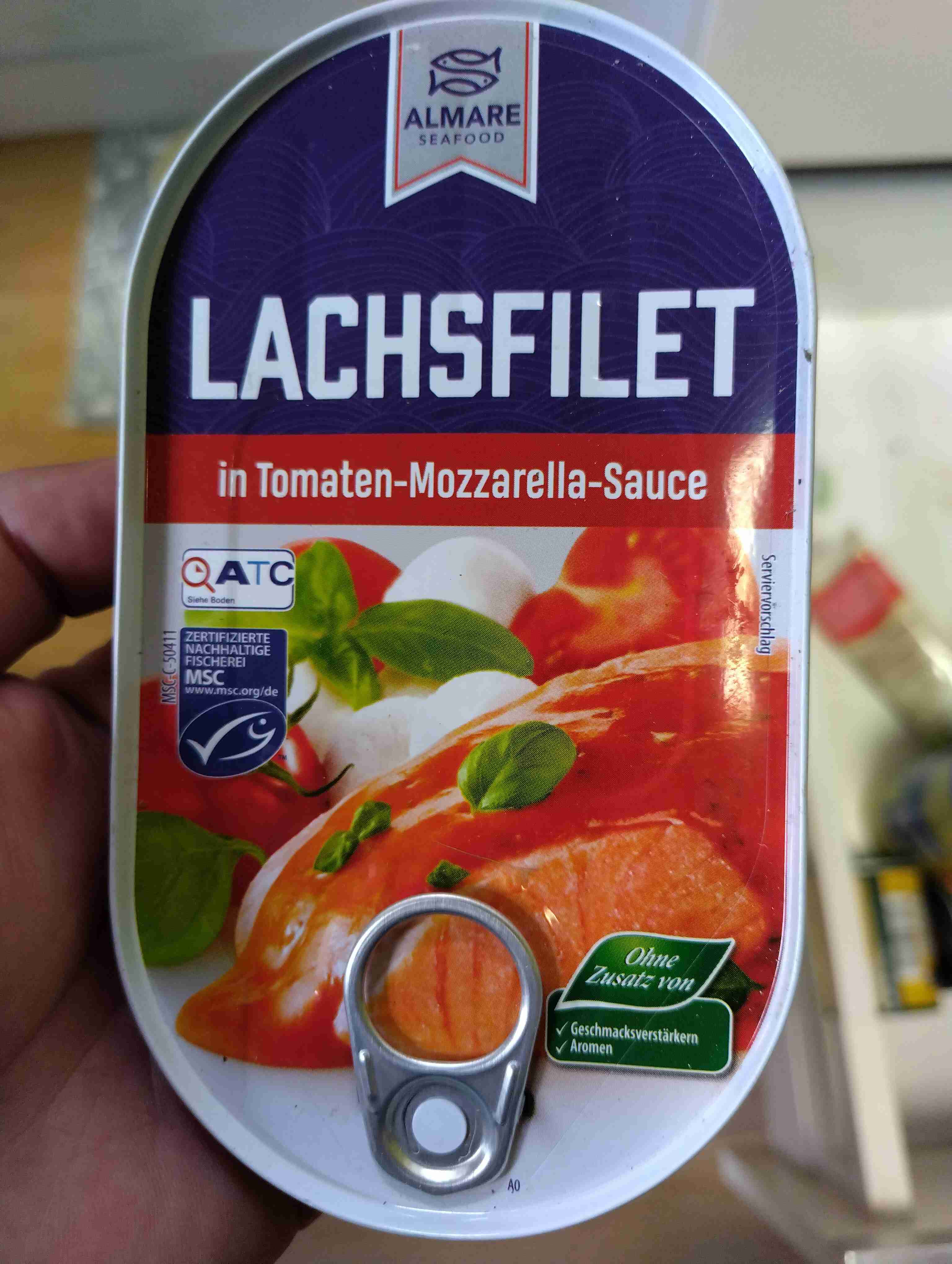 Lachsfilet in Tomaten-Mozzarella Sauce 