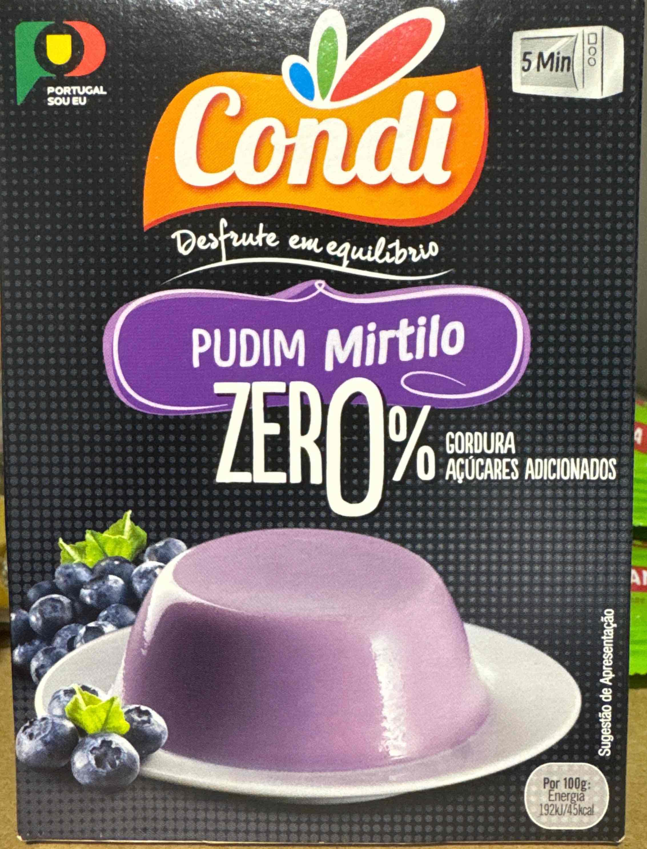 Pudim mirtilo