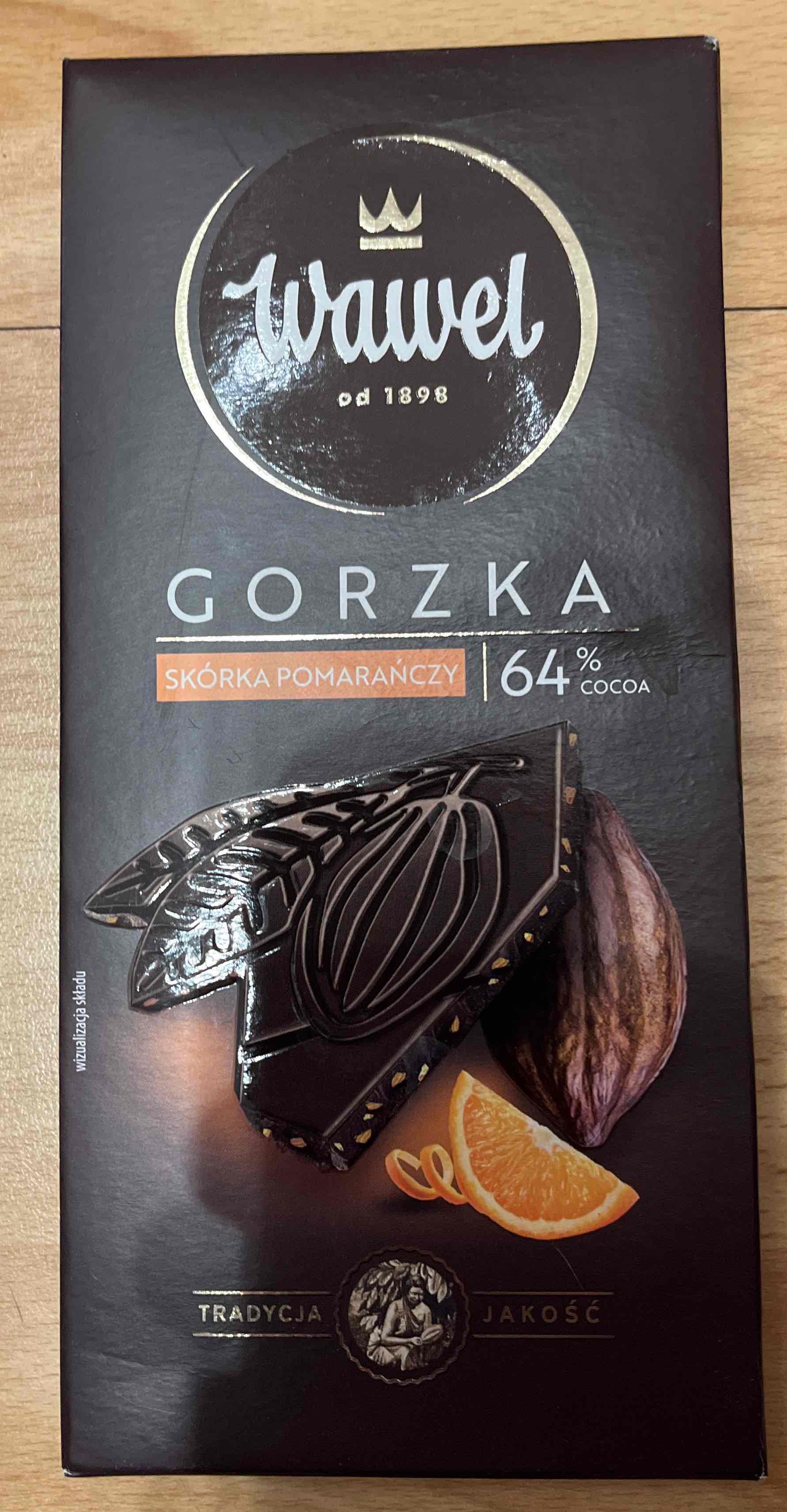 Czekolada gorzka ze skórką pomarańczy