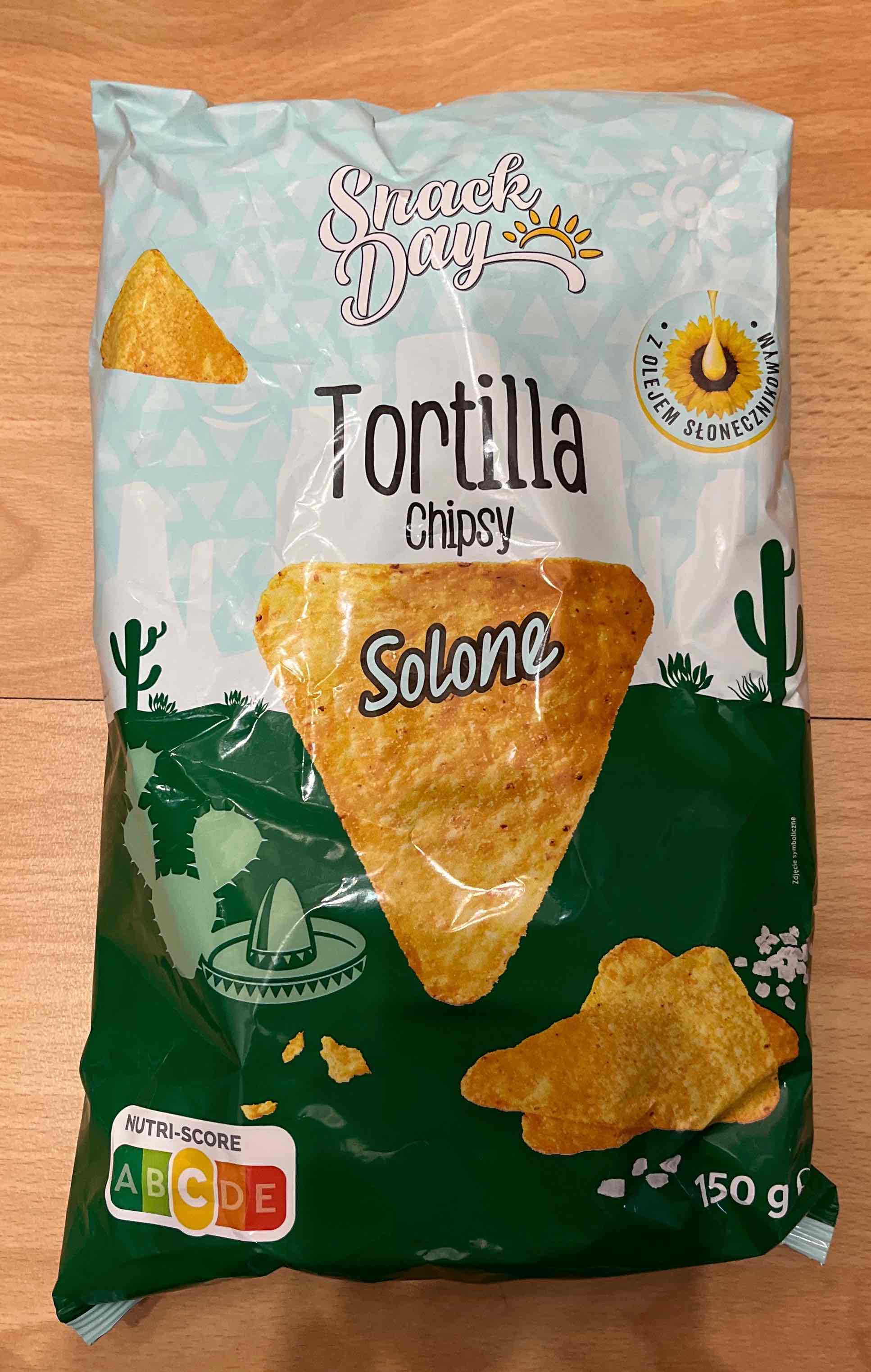 Tortilla chipsy solone