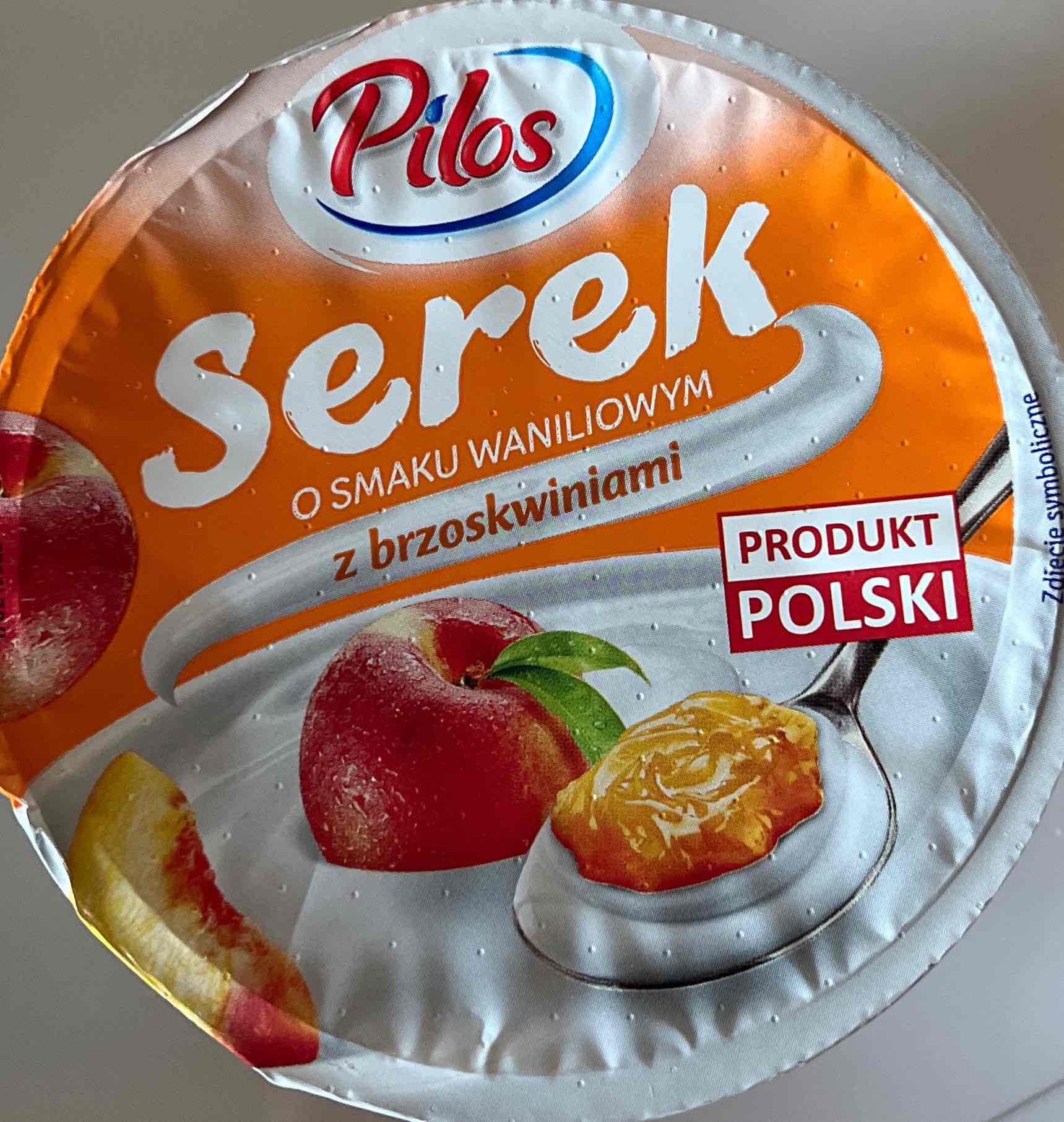 Serek waniliowy z brzoskwiniami