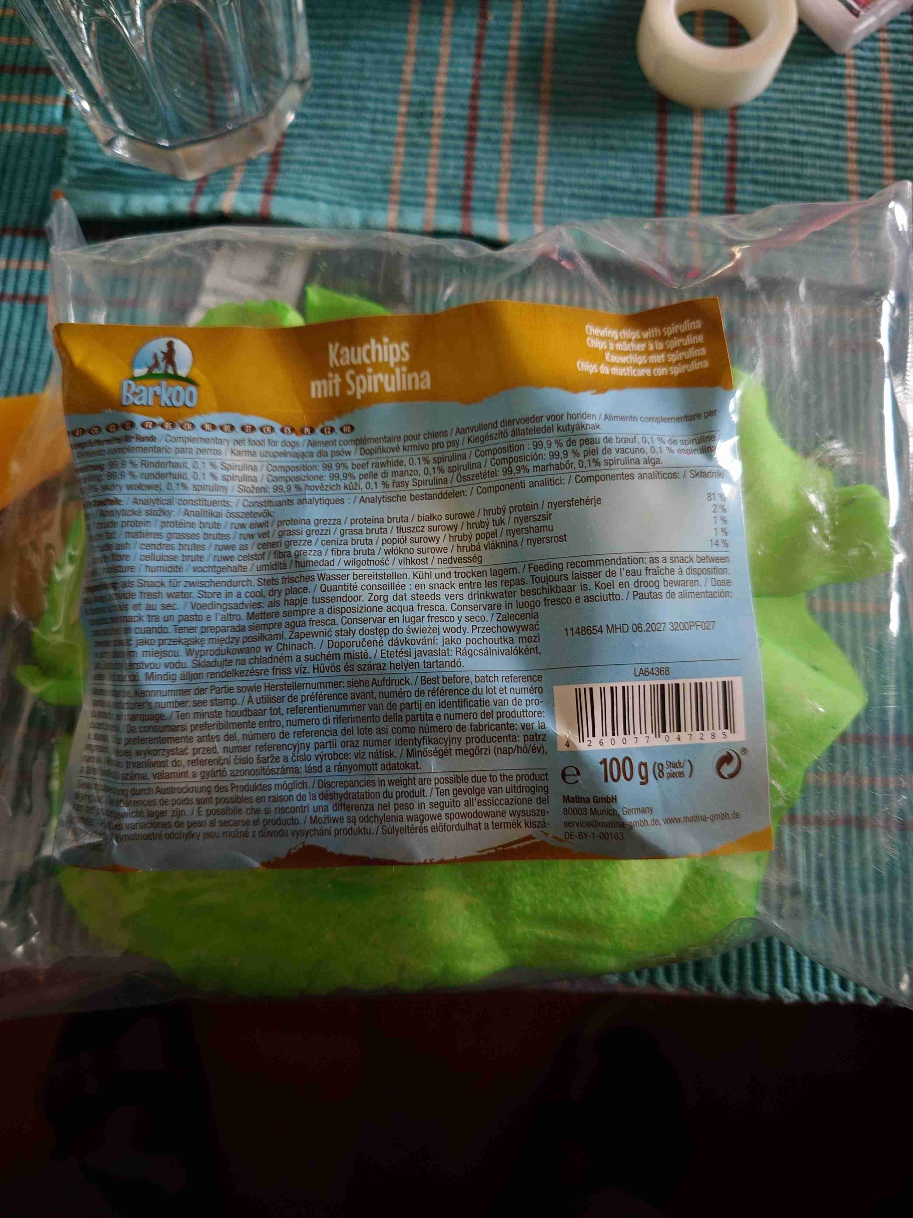 Kauchips mit spirulina