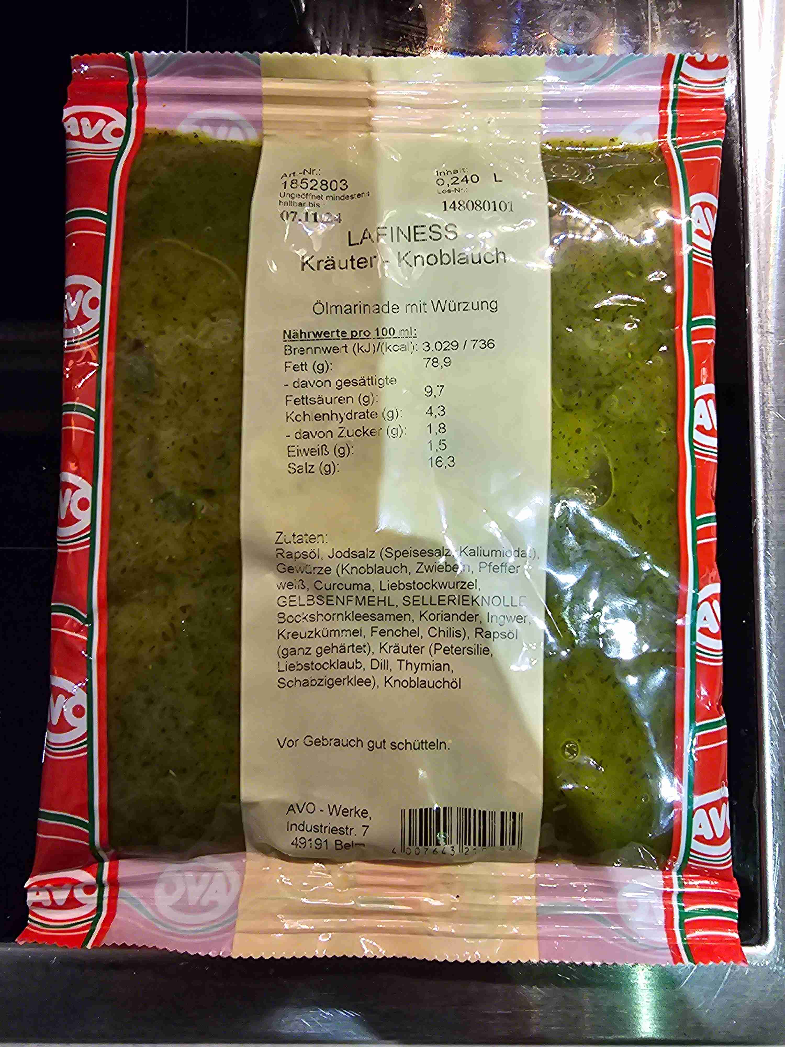 Kräuter Knoblauch Marinade
