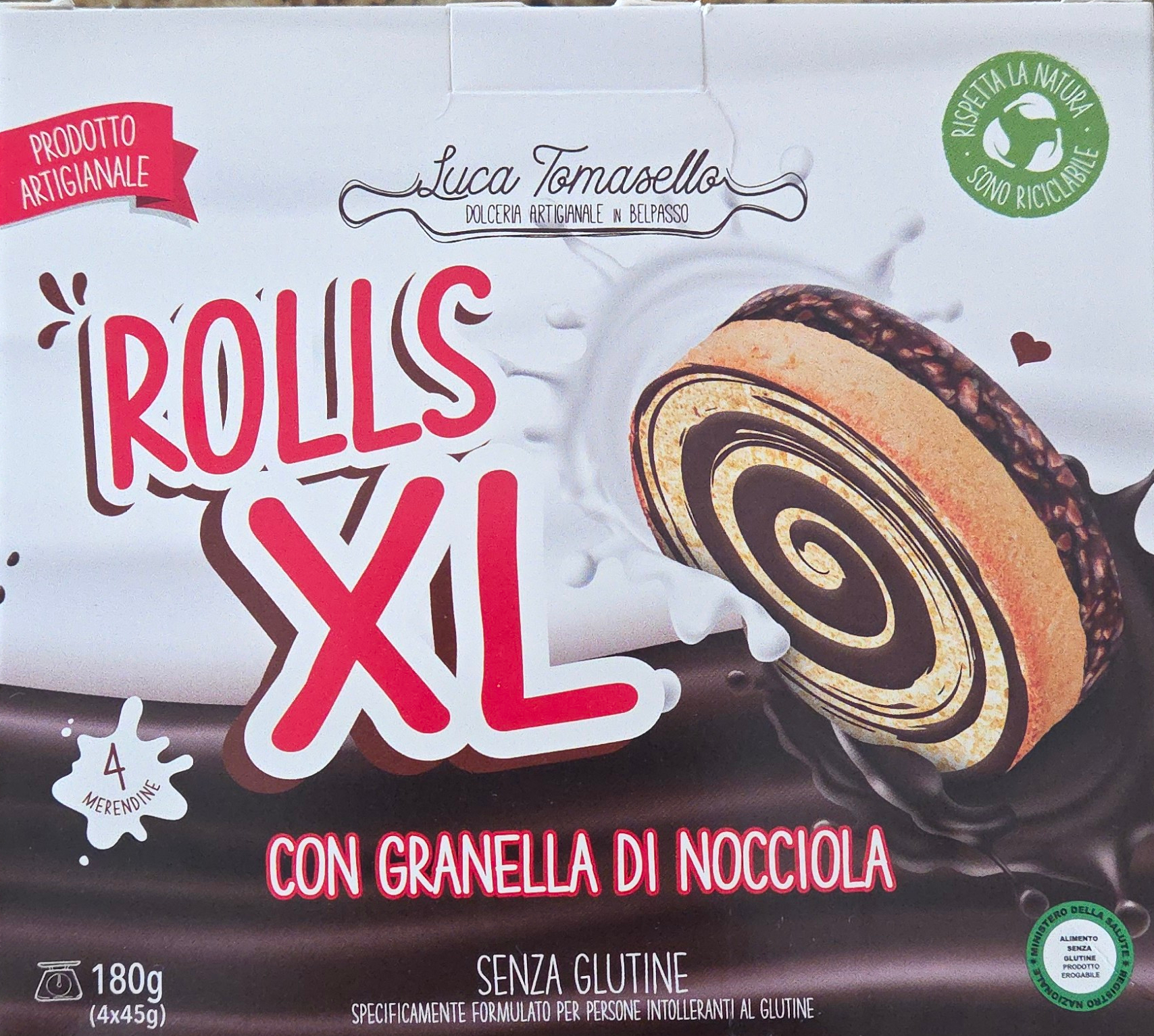 Rolls XL con Granella di Nocciola