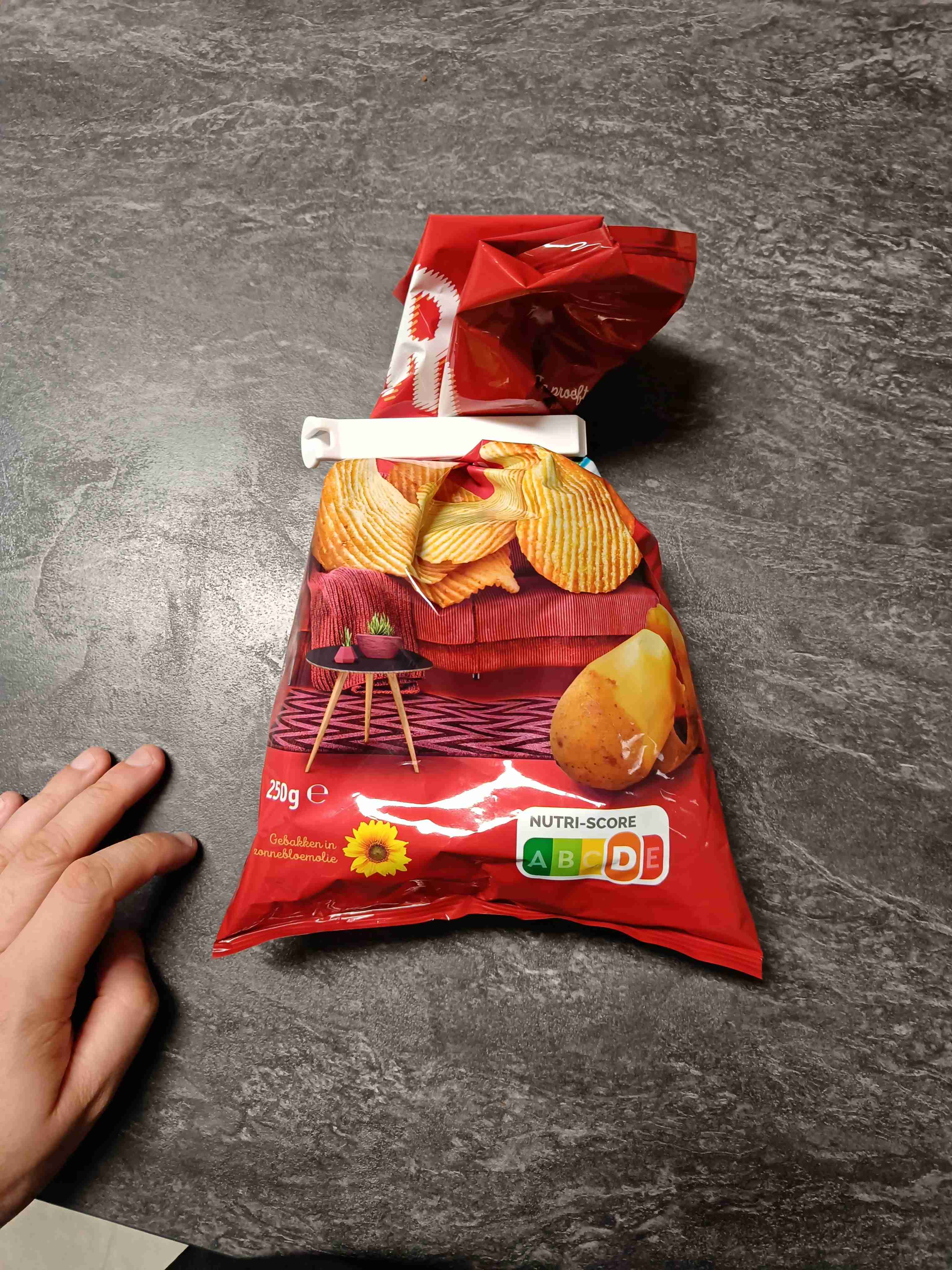 Zoute ribbelchips
