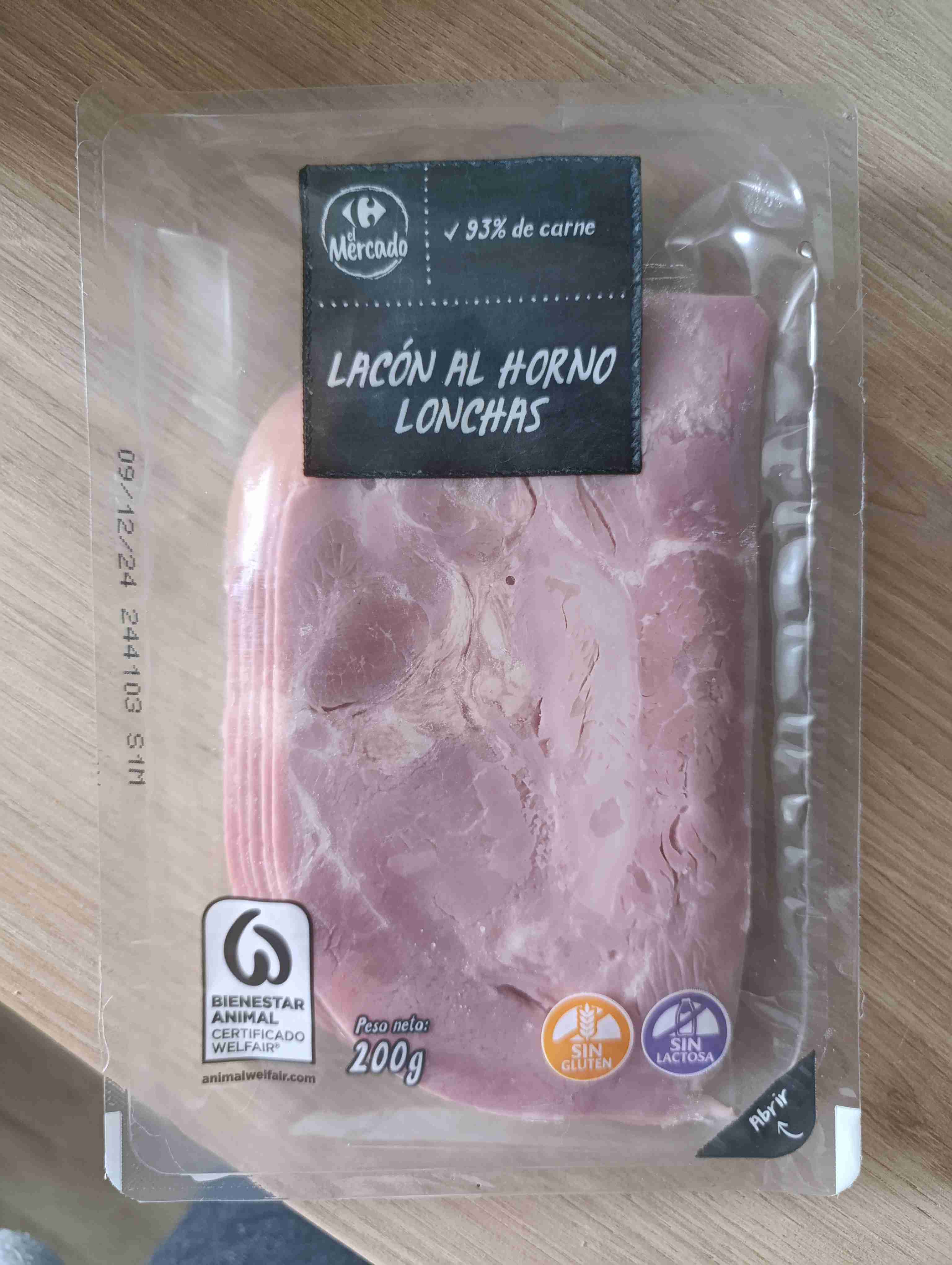 Lacón al horno lonchas