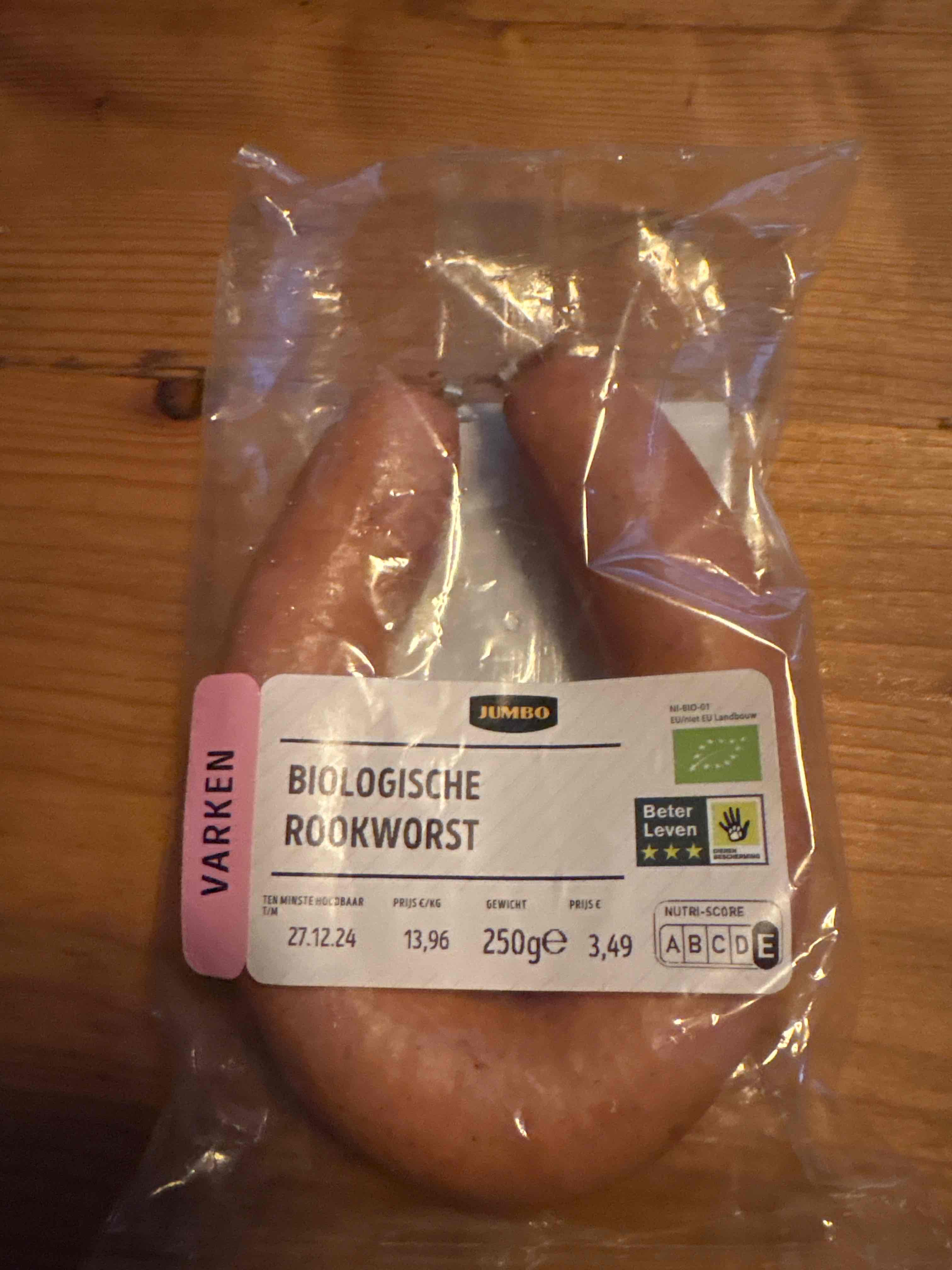 Biologishe Rookworst