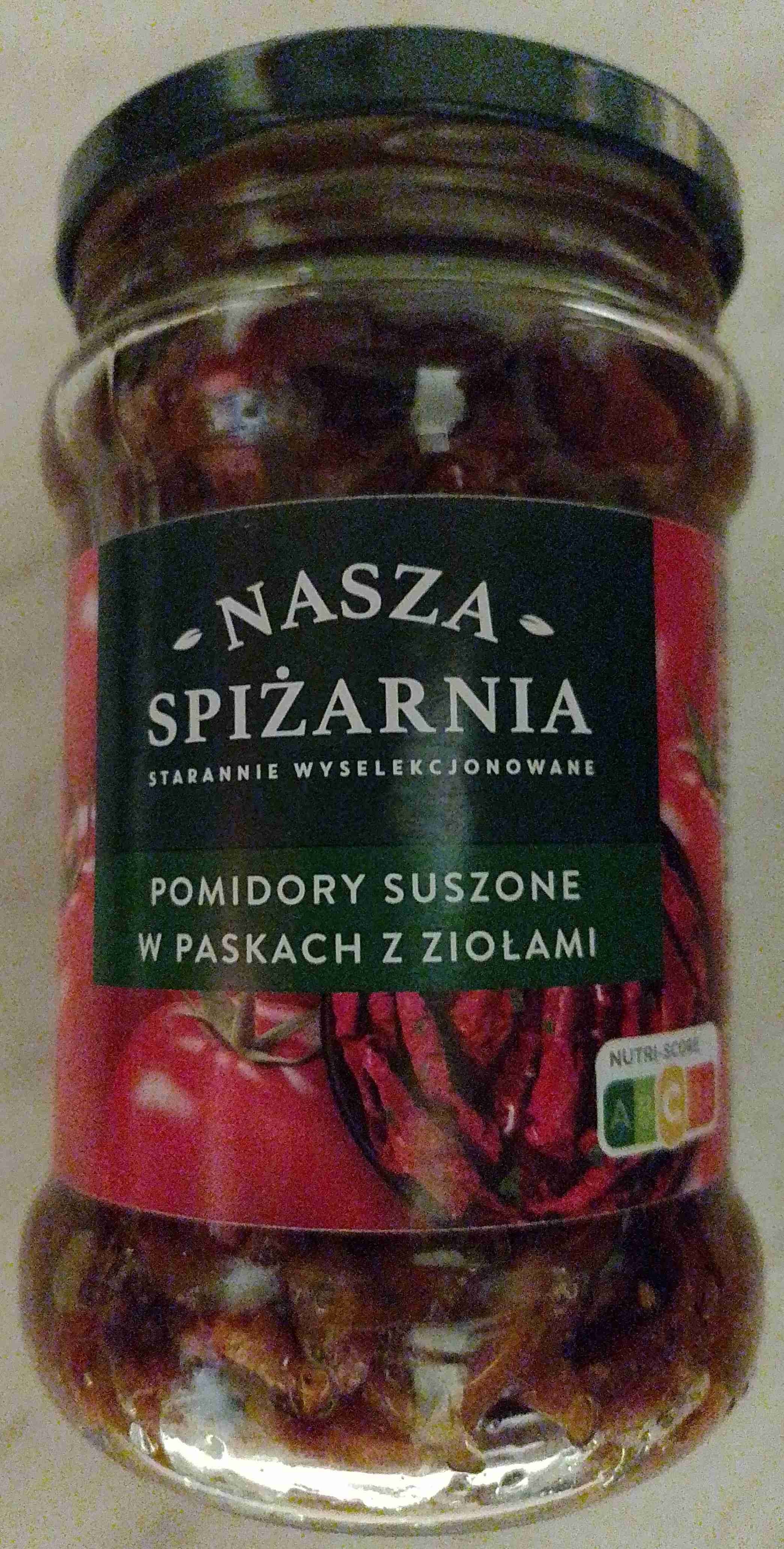 Pomidory suszone w paskach z ziołami