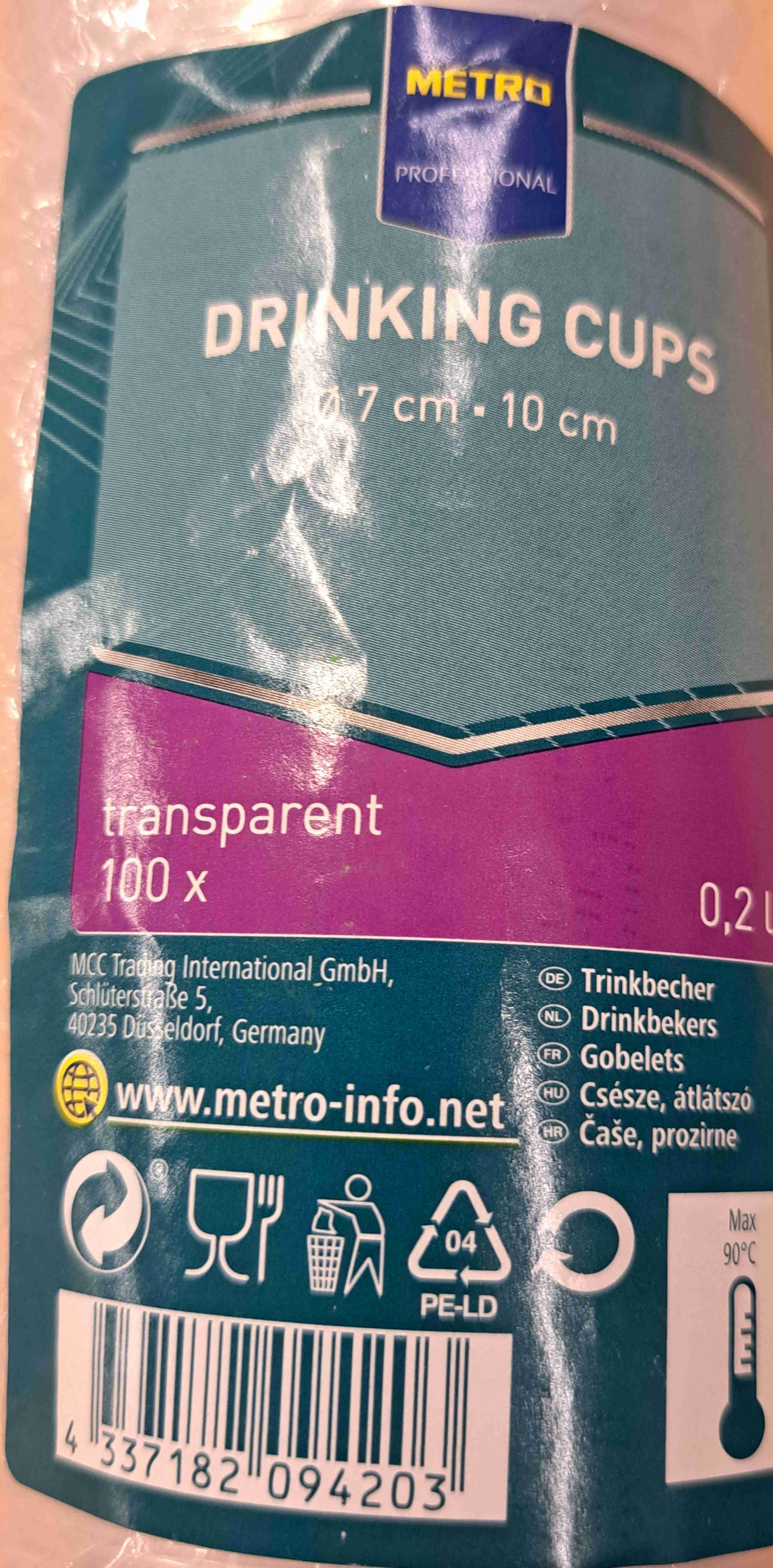 Trinkbecher 0,2 L, klar