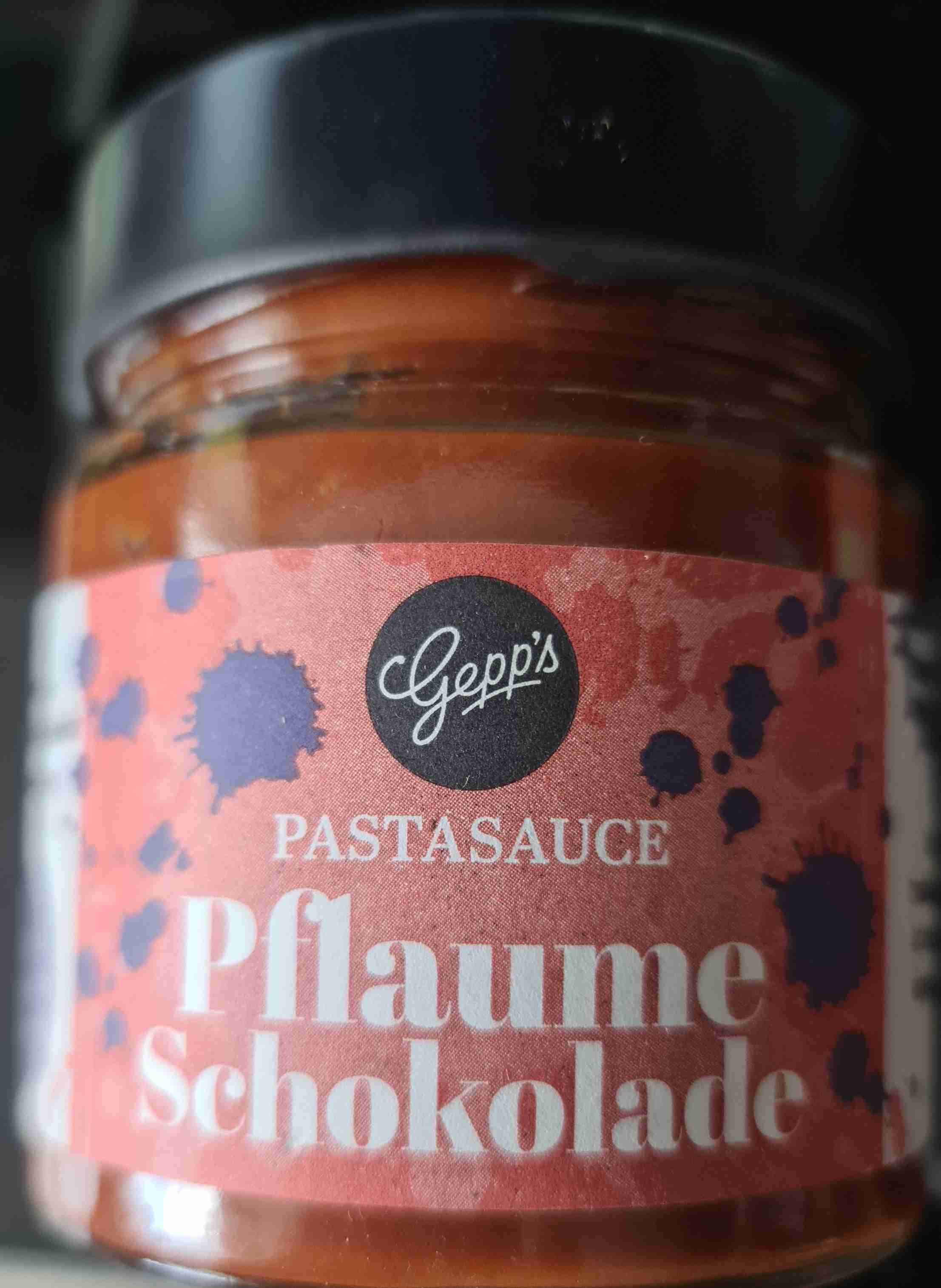Pastasauce Pflaume Schokolade