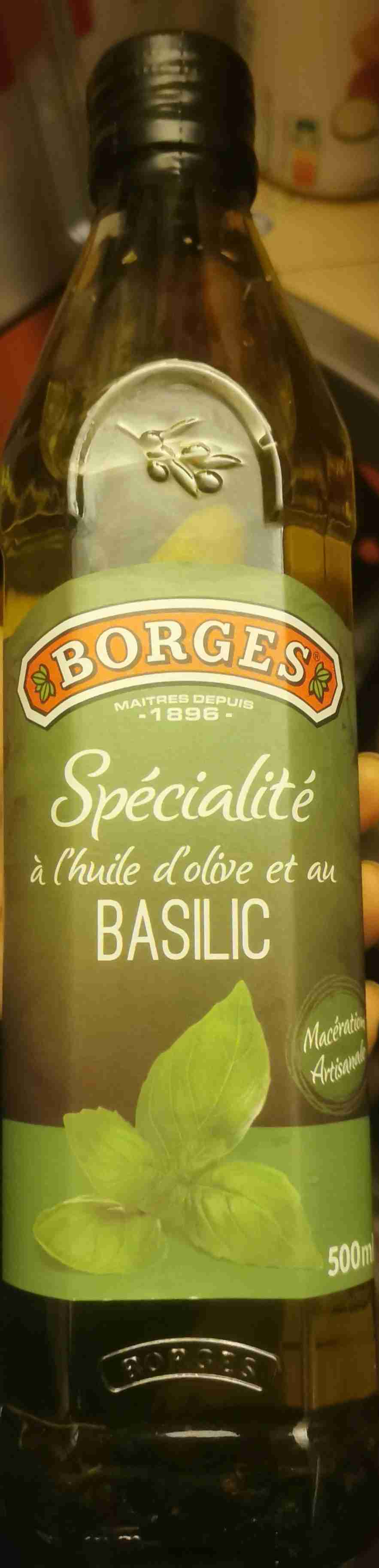 Huile d'olive au basilic