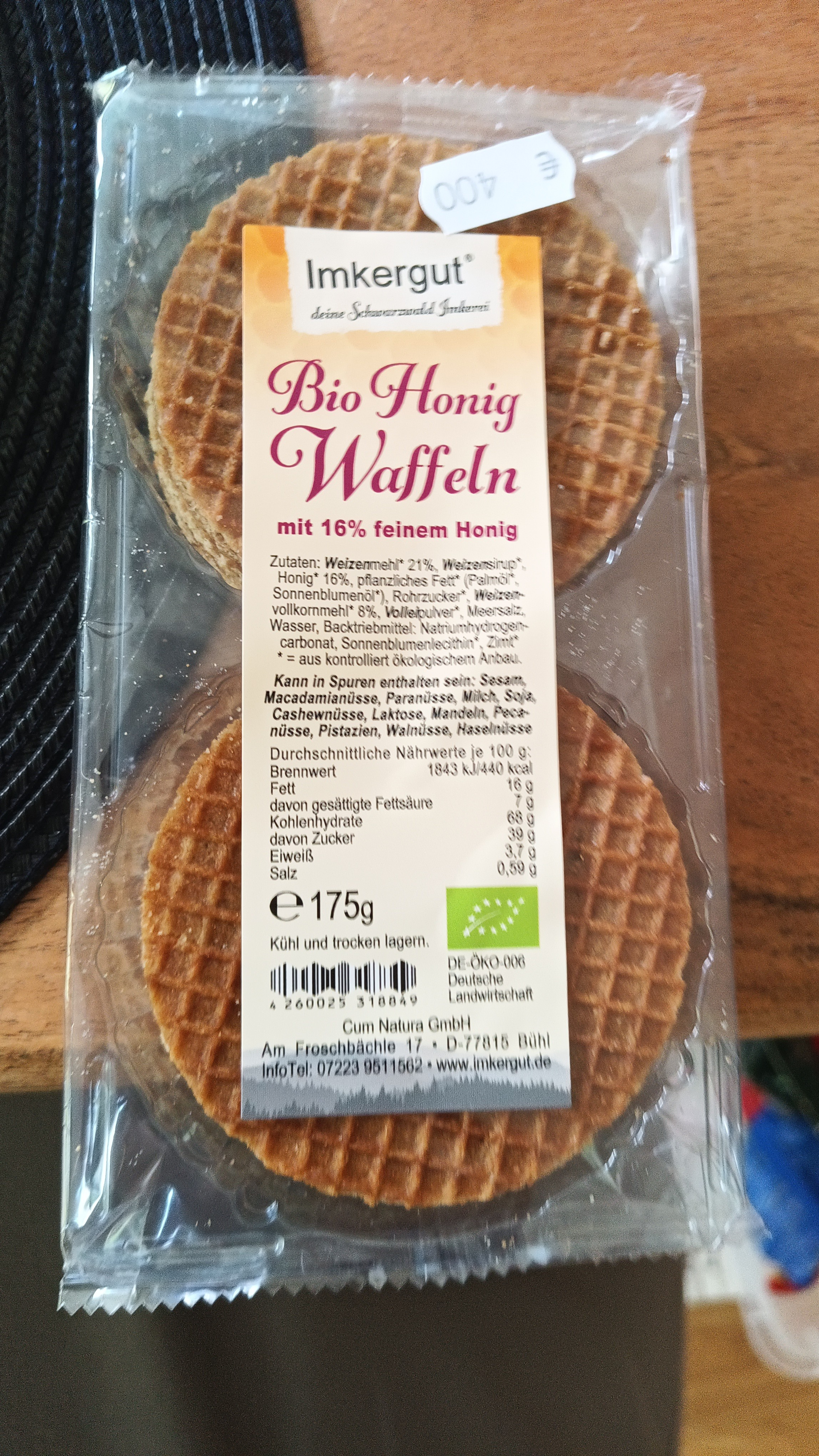 Bio Honig Waffeln