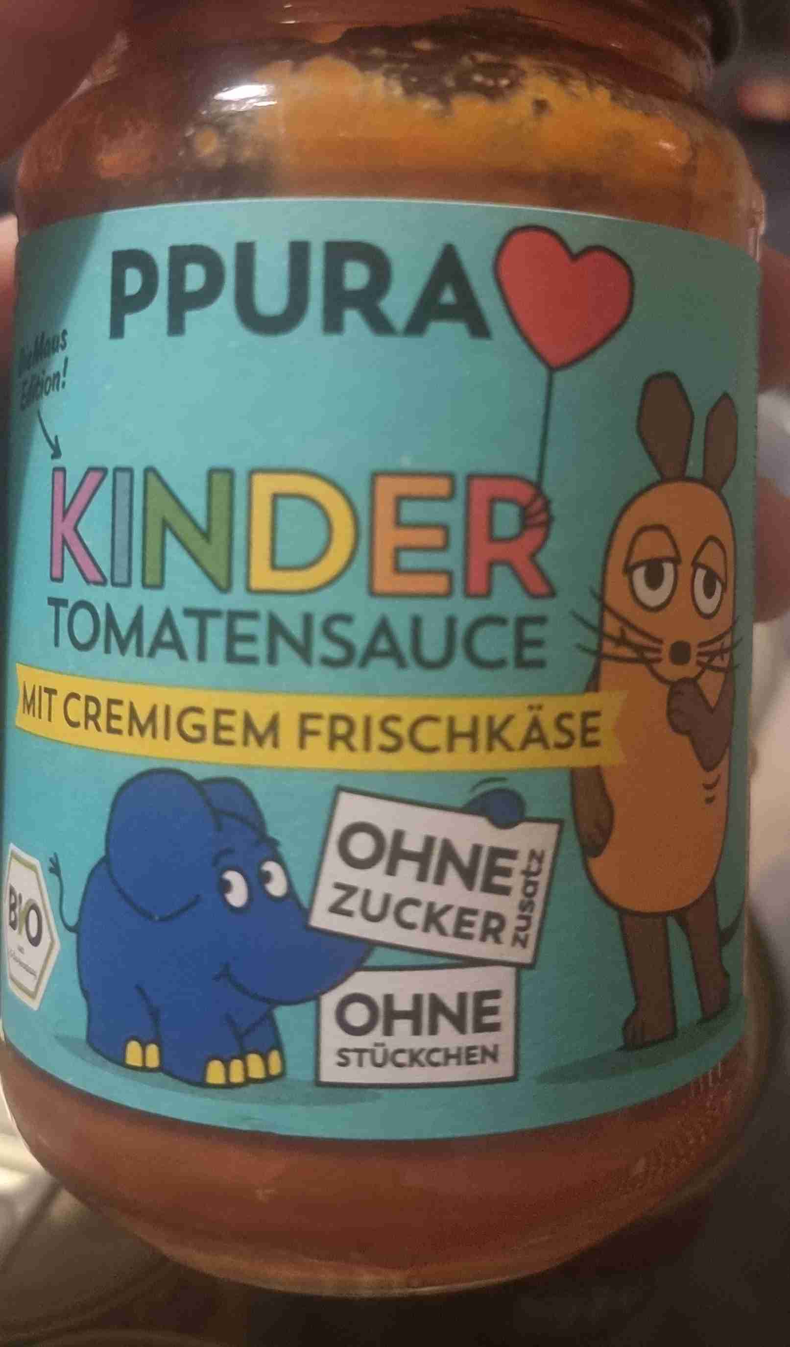 Kinder Tomatensauce mit cremigem Frischkäse