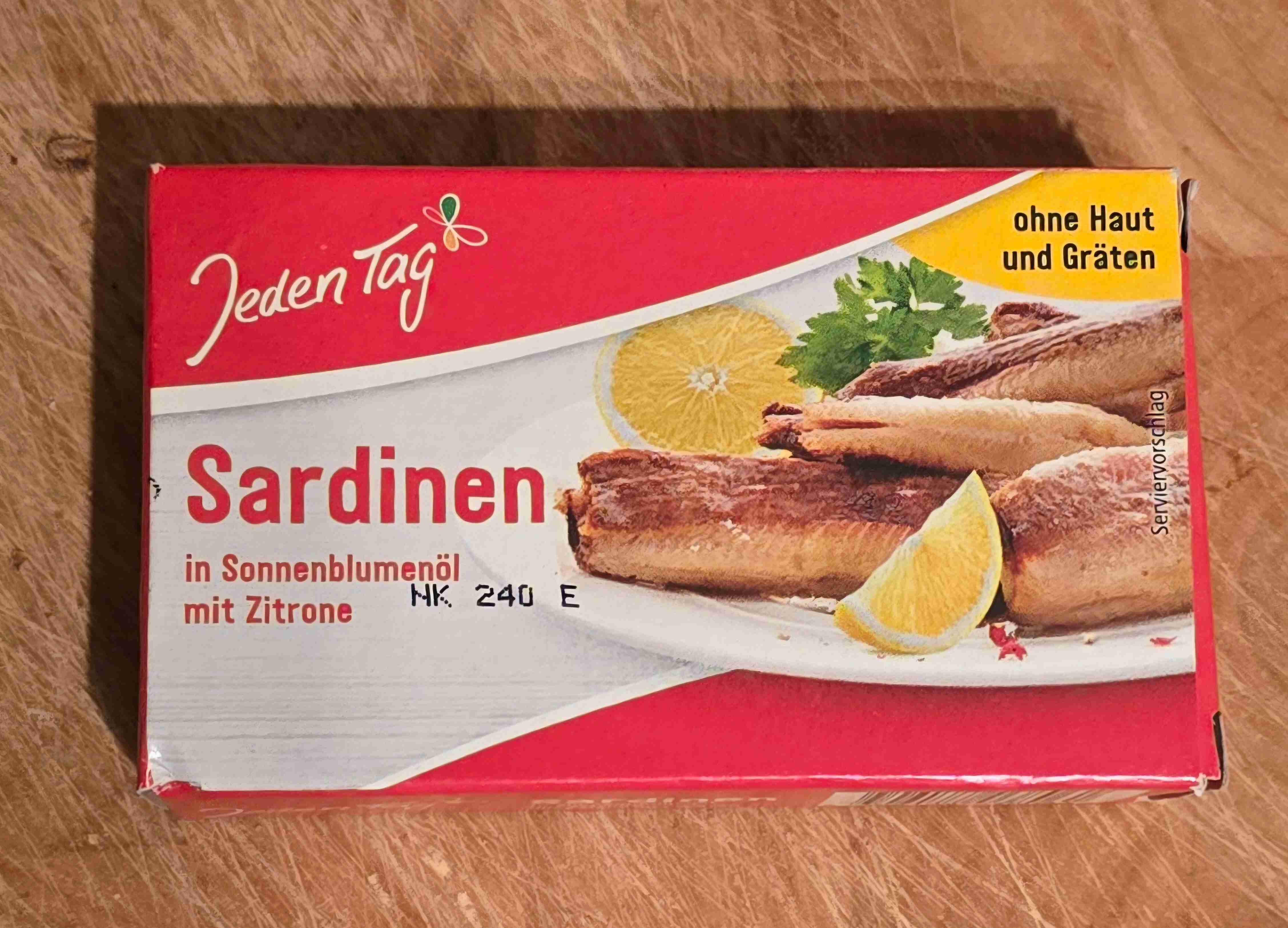Sardinen ohne Haut und Gräten